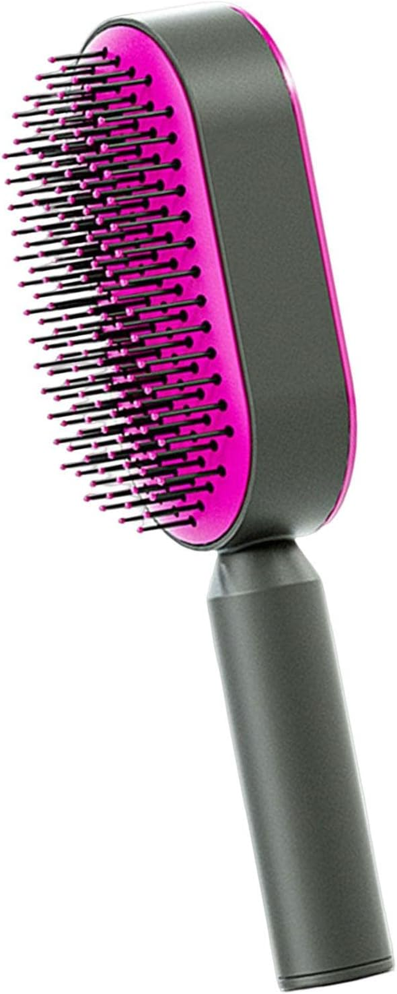 Perfk Detangler Comb Hair Brush Styling Comb Scalp Massage Hair Care, Rose Red