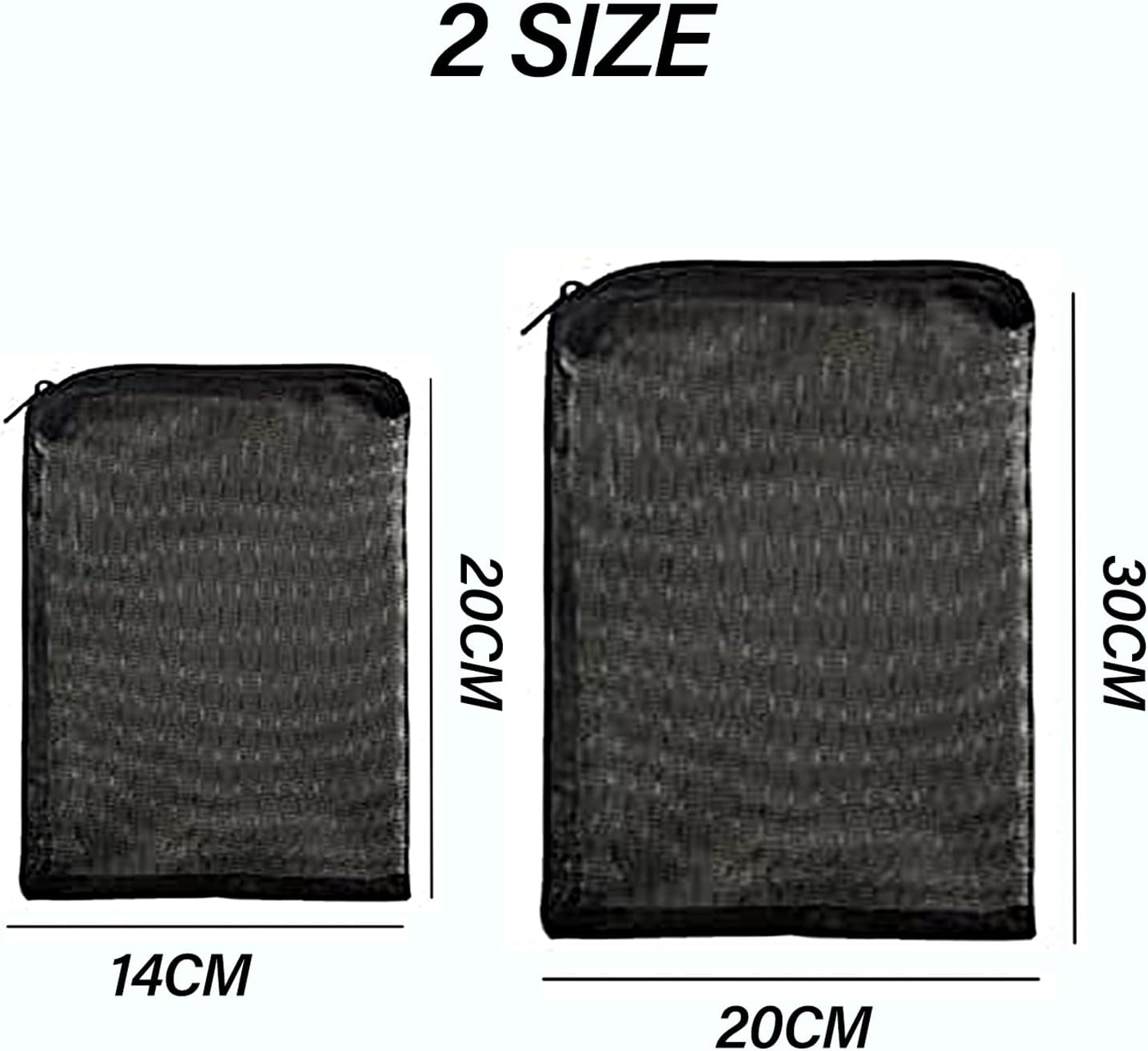 Aquarium Filter Bags, 10 Pcs Fish Tank Bio Ball Media Mesh Storage Bag with Zipper (S (14Cm X 20 Cm)) image number 2
