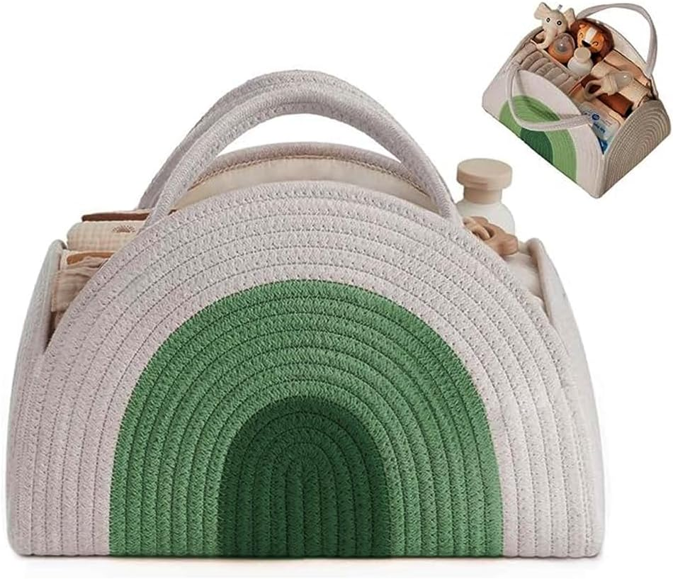 Baby Nappy Caddy Organiser with Dividers,Foldable Design, and Easy-To-Clean Fabrics,Whether in the , Living Room or Car You Can Easily Store image number 2