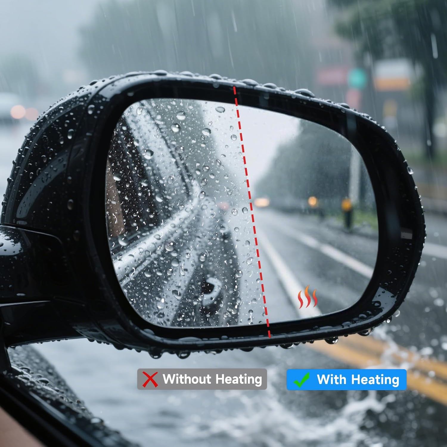 Areyourshop Right Heated Wing Side Mirror Glass Car Mirror Rear View Mirror Glass for BMW X6 E71 E72 2008-2014 for BMW X5 E70 E70 LCI 2007-2013 image number 5