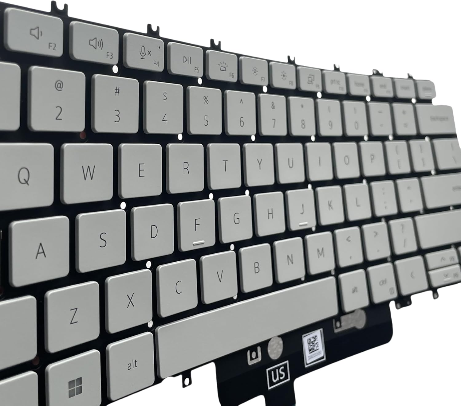 New Keyboard for Dell XPS 13-9315 (Not for XPS 13-9315 2 in 1) Laptop 0PTT23 PK133Q73C00 DLM21K1 US Layout, Gray White, with Backlight and Screwdriver image number 4