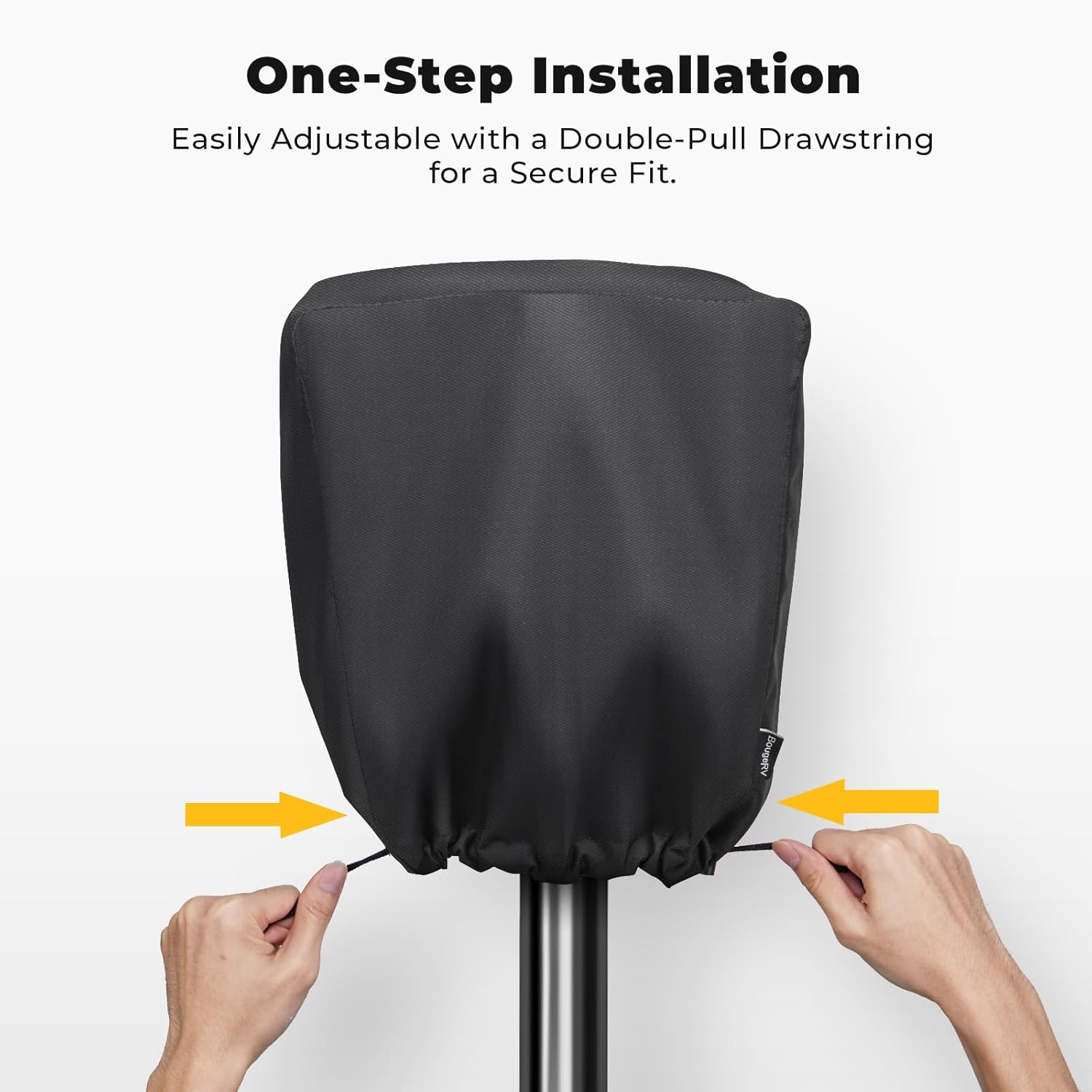 Bougerv Electric Tongue Jack Cover 600D Universal Trailer RV Electric Tongue Jack Protective Cover (Large Size 14H X 5W X 10D) image number 1