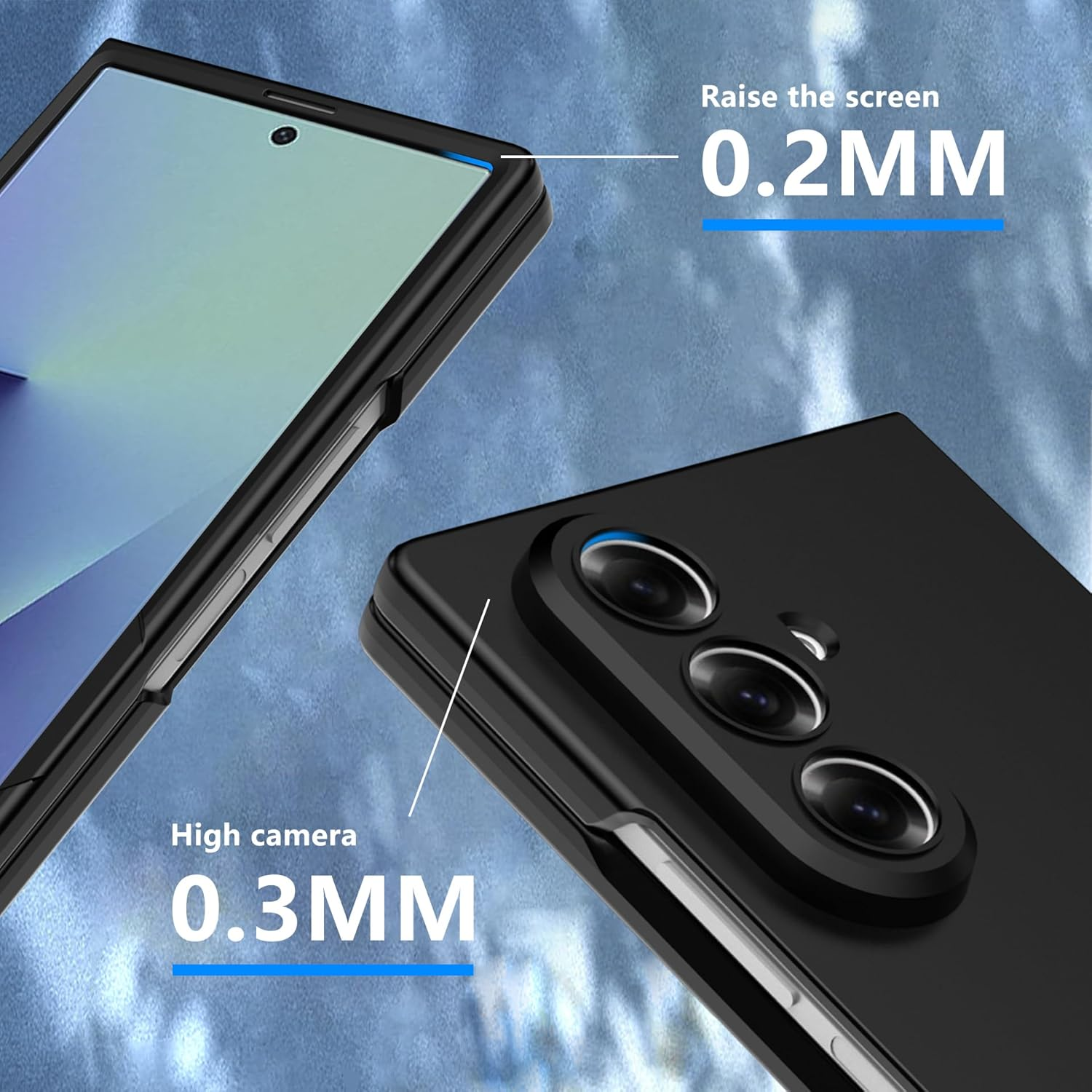 Anoowkoa Case for Samsung Galaxy Z Fold 7 Ultralight Ultra Thin Scratch-Resistant Non-Slip Camera Protection Matte Texture Hard PC Mobile Phone Case for Z Fold 7 [Matte Black] - Samsung Z Flip 7 image number 2