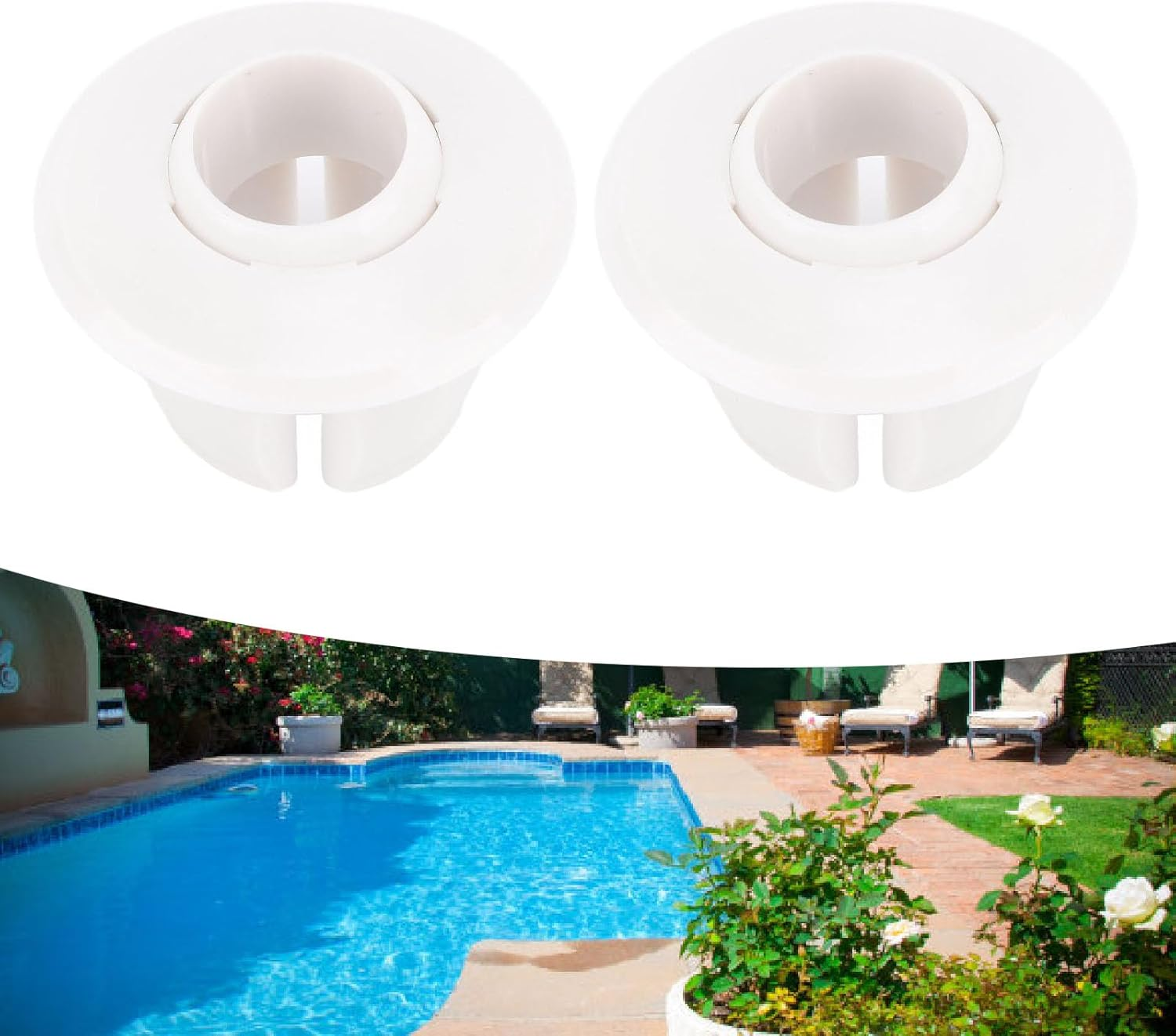 2 Pcs Pool Jet Nozzles, 25Mm Diameter Push in Eyeball Jet for 40Mm Pipe, Swimming Pool PVC Jet Replacement image number 5