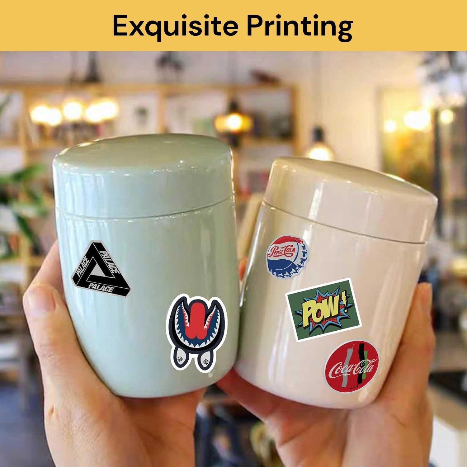 EZONEDEAL Random Sticker 100Pcs Variety Vinyl Sticker Street Fashion Sticker, Cartoon Aesthetic Stickers for Motorcycle Bicycle Luggage Decal Graffiti Patches Skateboard Stickers, Laptop Stickers image number 5