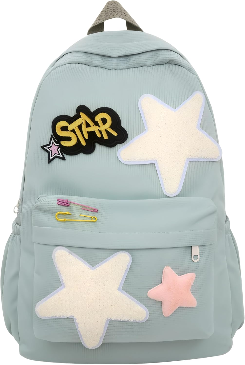 Lifelix Y2K Backpack Preppy Trendy Stars Aesthetic Bookbag Cute College Laptop Bag Casual Rave Daypack