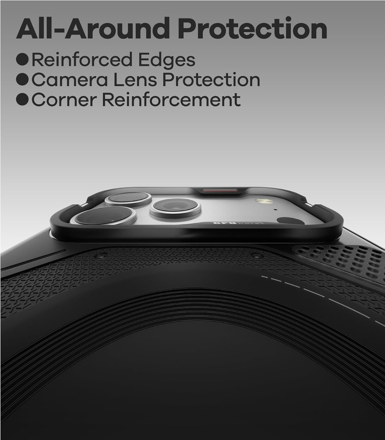 Aulumu A17 Rugged Case for Iphone 17 Pro Max | Magsafe Compatible | Integrated Drop Protection | Touch-Sensitive Buttons | Military-Grade Outdoor Design Black