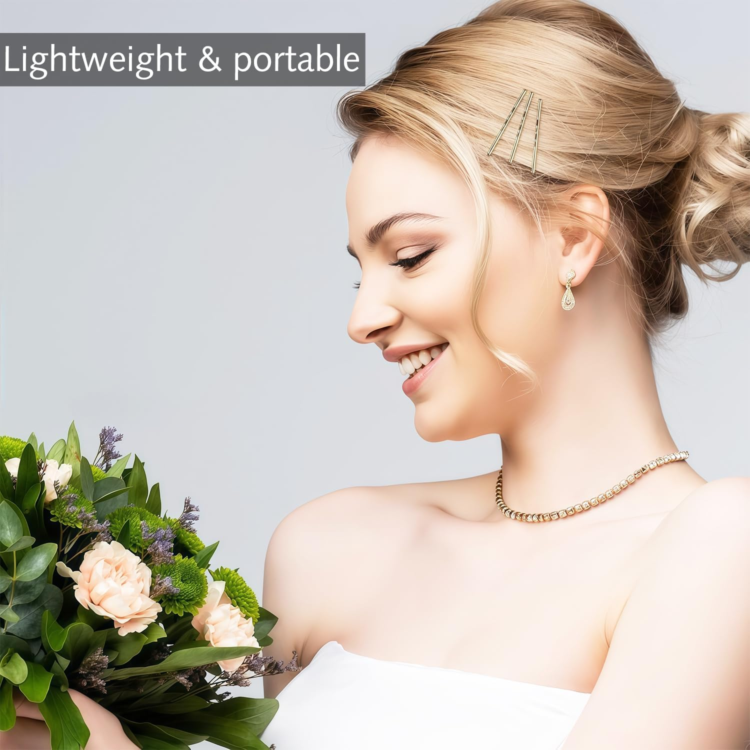 Pack of 50 Mini Hair Pins Gold, 3.5 Cm Small Wavy Hair Pins Metal Hair Clip for Women Girls Children Bun Long Straight Curly Hair All Hair Types image number 4