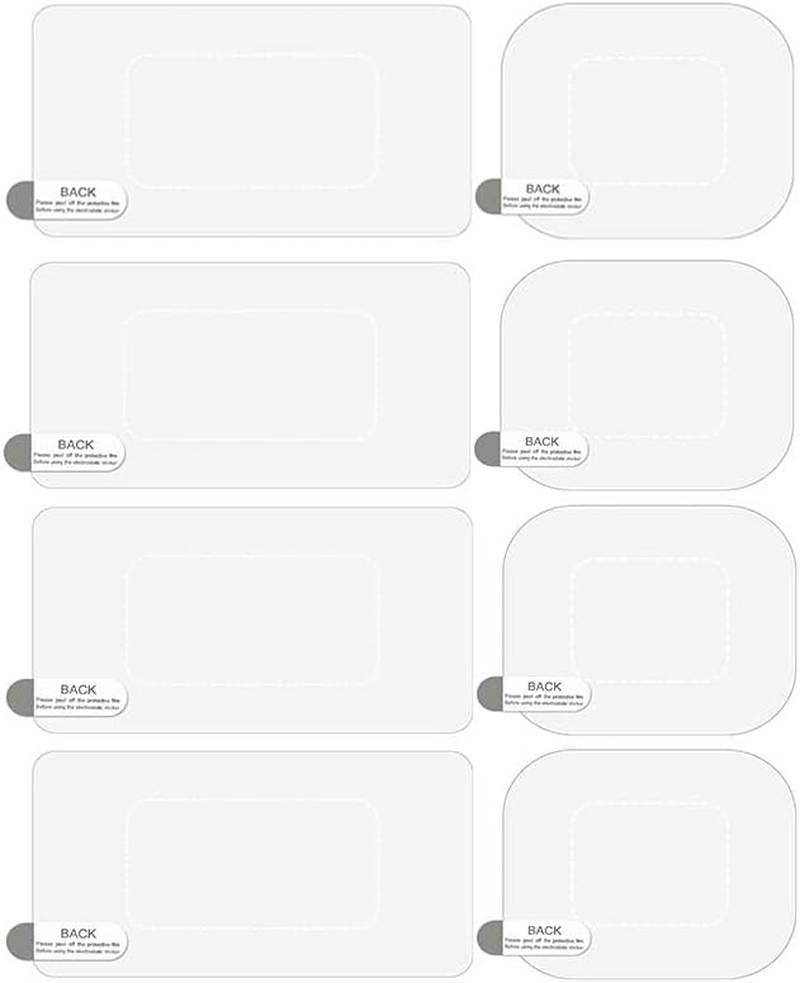 8Pcs Dashcam Windshield Sticker,Including 4Pcs Static Films and 16Pcs Dual-Lock Adhesive Tape Strips,Ez Pass/Ipass/Izoom/Sunpass Toll Tap,Reclosable Fastener Transponder Strips Holder for Carsc (B) image number 3