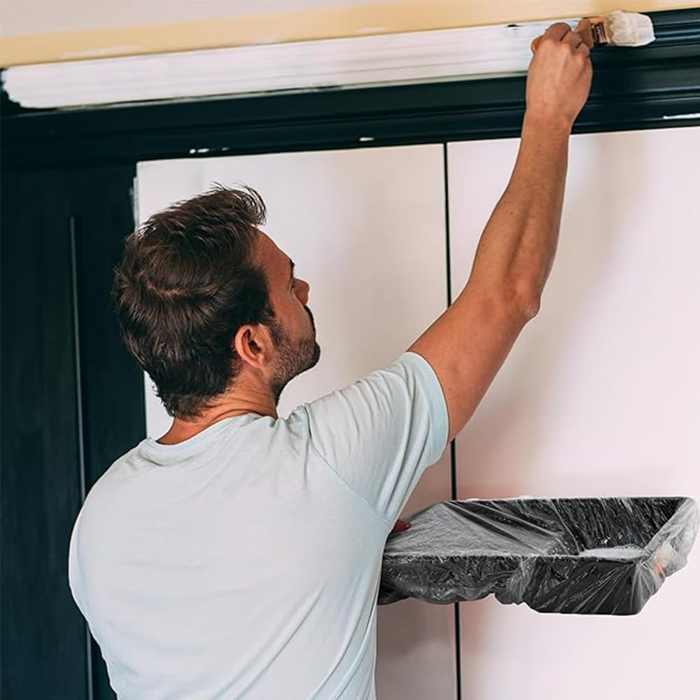 Paint Tray Liners, 30-Pack, Disposable Paint Pan Covers for Rollers (9Inch)