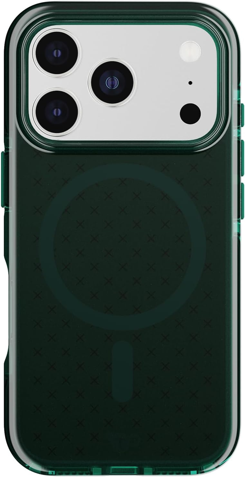 Tech21 Evocheck Magsafe Case Apple Iphone 17 Pro Max, Wireless Charging, Magsafe Compatible, Scratch-Resistant Shockproof Protective Cover Case - Smokey/Black