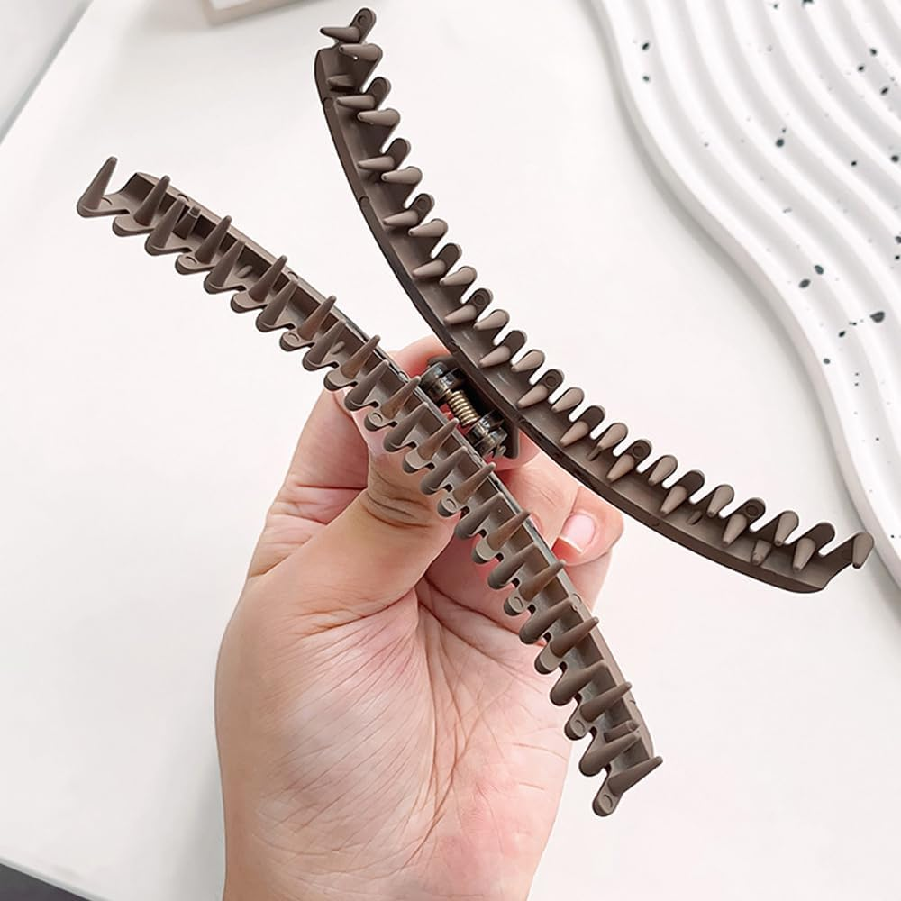 Hold Everything Hair Flat Claw Clip 4 Pcs, Flat Hair Clips with 52 Teeth for Thick and Thin Hair, Non-Slip, for Women Straight and Curly image number 3