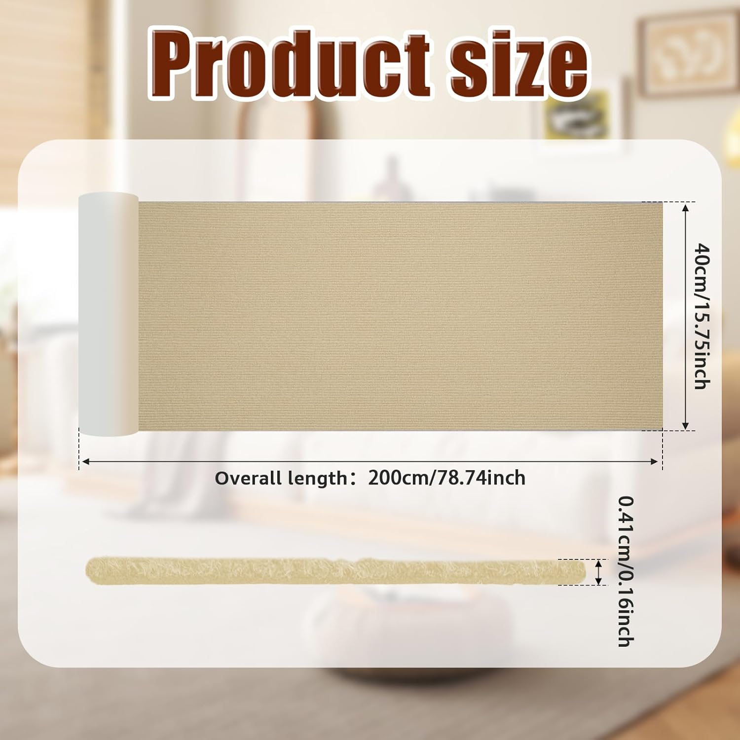 Cat Couch Protector 40 * 200 Cm Cat Scratch Protector Non Woven Fabric Cat Sofa Protector Cat Furniture Protector Furniture Protectors from Cats anti Scratch Sofa Cushion (Khaki)