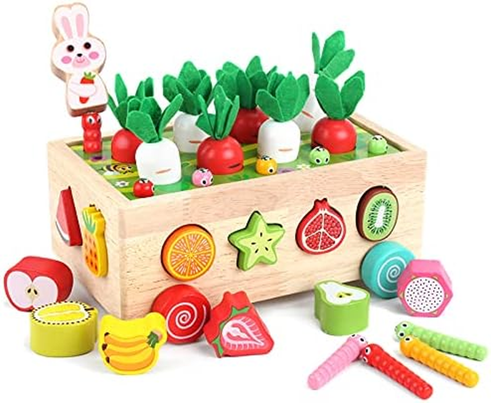 Toddlers Montessori Wooden Educational Toys for Baby Boys Girls Age 2 3 4 Year Old, Shape Sorting Toys Gifts for Kids 2-4, Wood Preschool Learning Fine Motor Skills Game image number 5