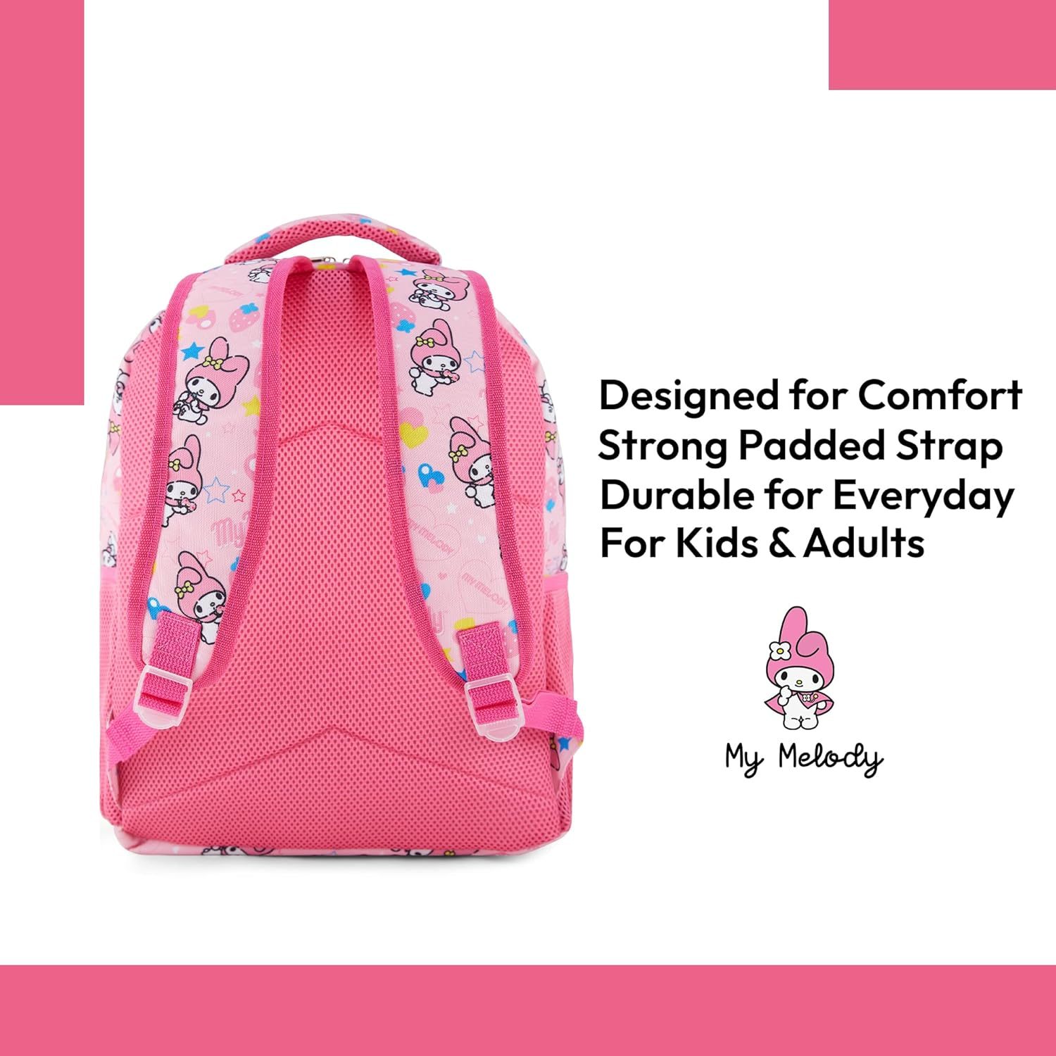 Hello Kitty Allover School Backpack - Hello Kitty, My Melody, Kuromi, Keroppi - Hello Kitty School Bookbag