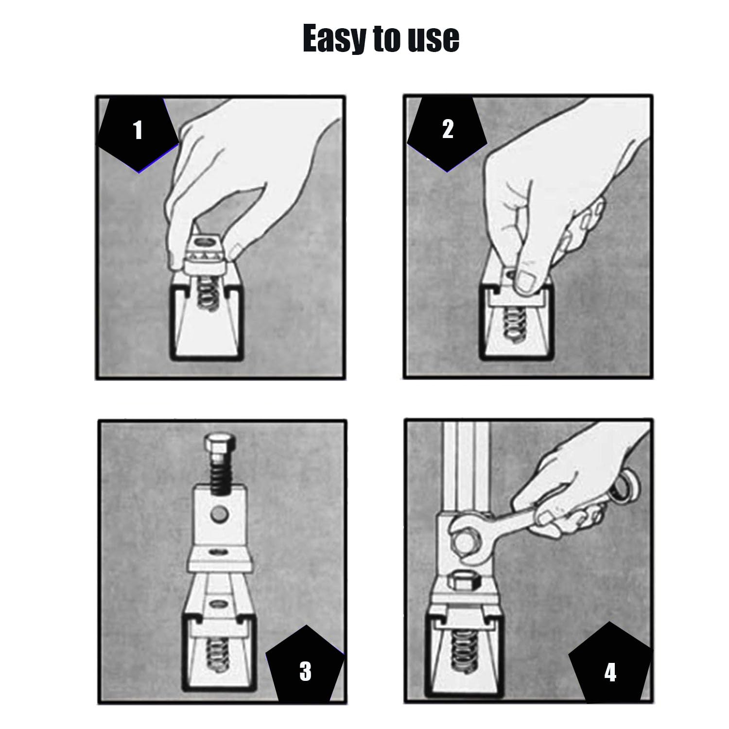 10 Pcs Galvanized Spring Nut, M10 Strut Channel Spring Nut, C-Shaped Stainless Steel Special, Strut Channel Cone Nuts, Hardware for C-Series Steel Channels image number 1