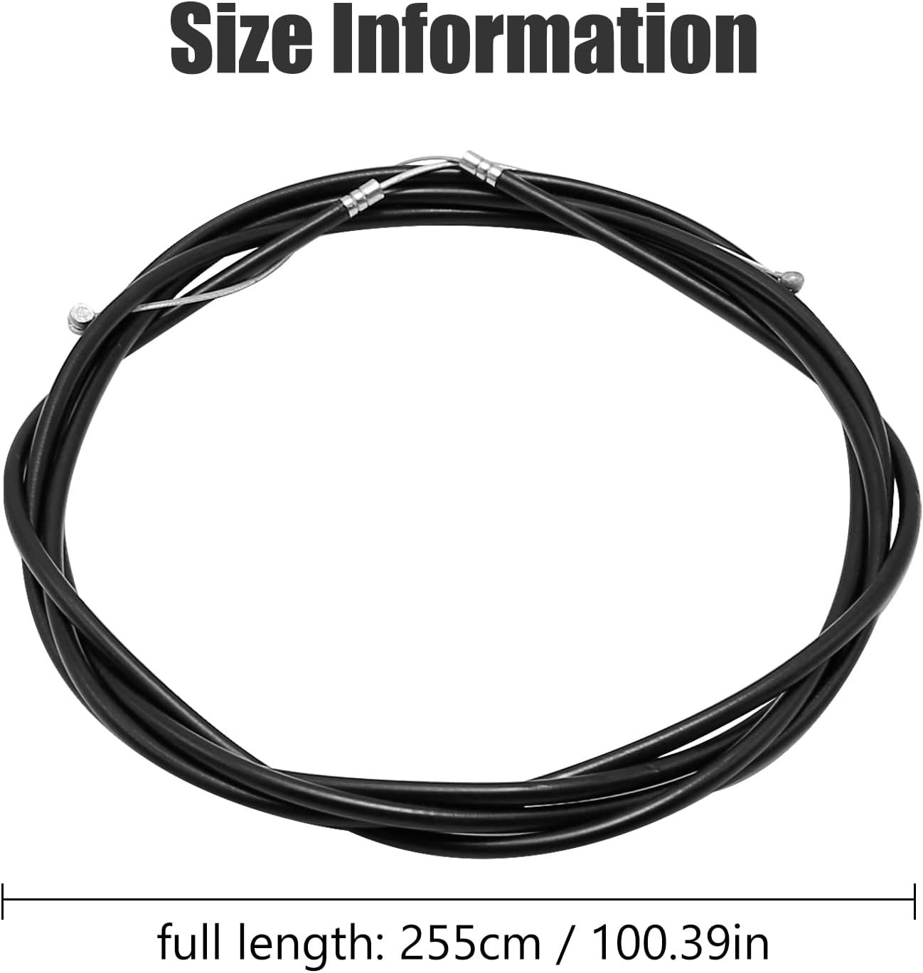 100" Universal Throttle Cable Conduit Length 94" Cable OD 1/16" Replacement for Mini Bike 269 Go Kart image number 2