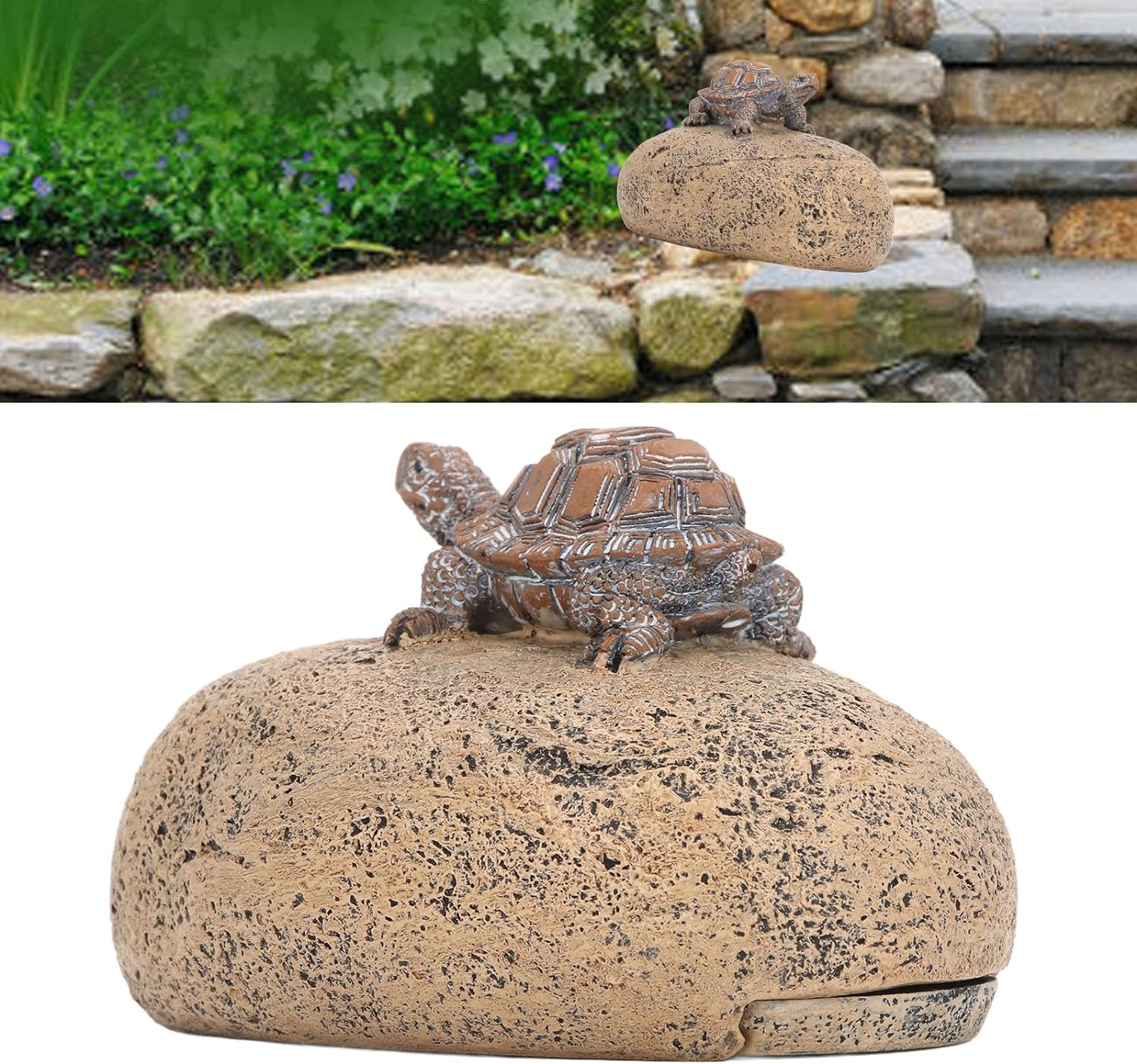 Key Rock Hiders Outside, Fake Rock Key Hider Decoration, Waterproof & Safe for Holds Spare Keys, Hide a Key Fake Rock Outdoor, Key Hiders Safe Storage Lock Box image number 5