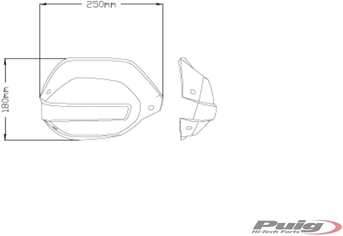 Puig 20378F Handguards Extension, Dark Smoke image number 1
