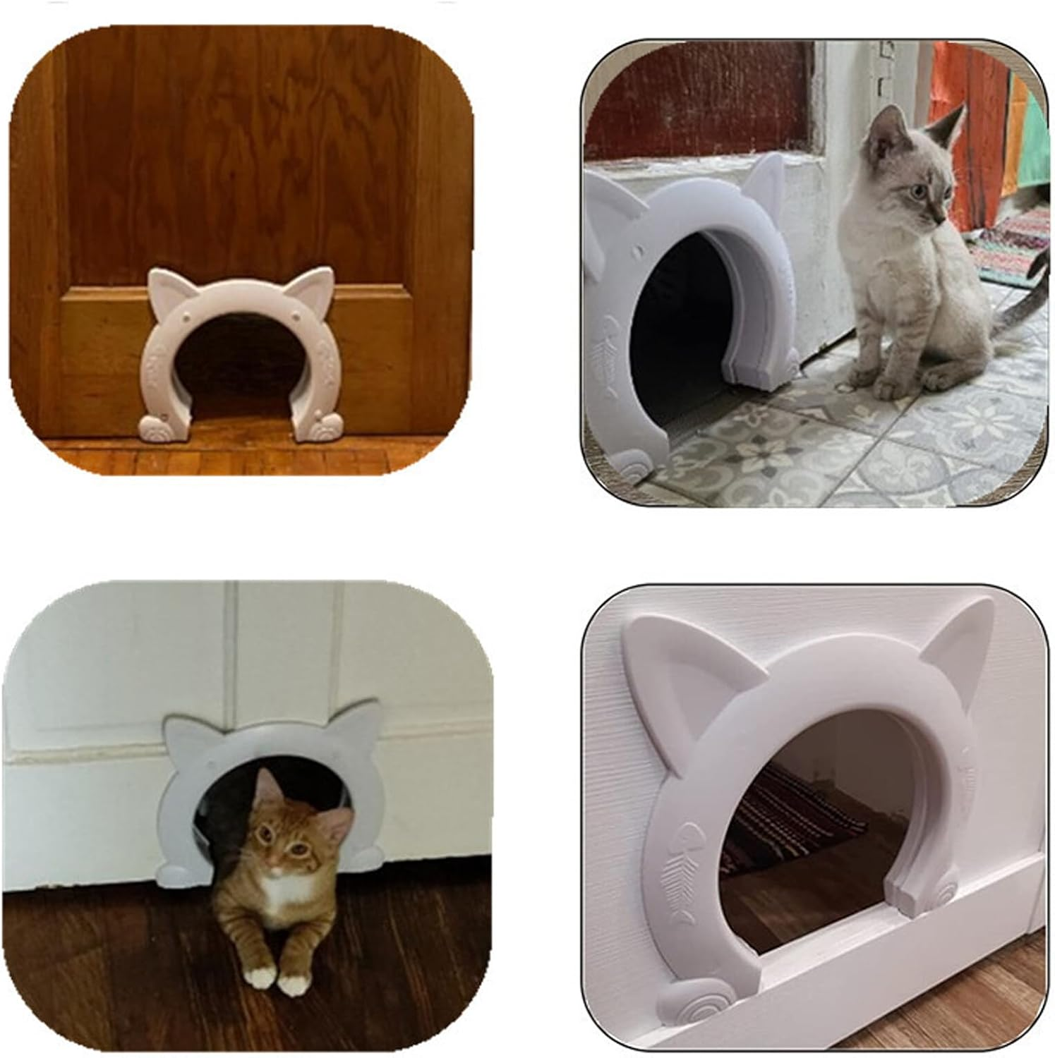 Cat Door Interior, Pet Kitty Safe Door, Cat Door Built in Interior Pet Door, Indoor Cat Door, No Flap, for Indoor Hollow Core or Solid inside Door image number 4