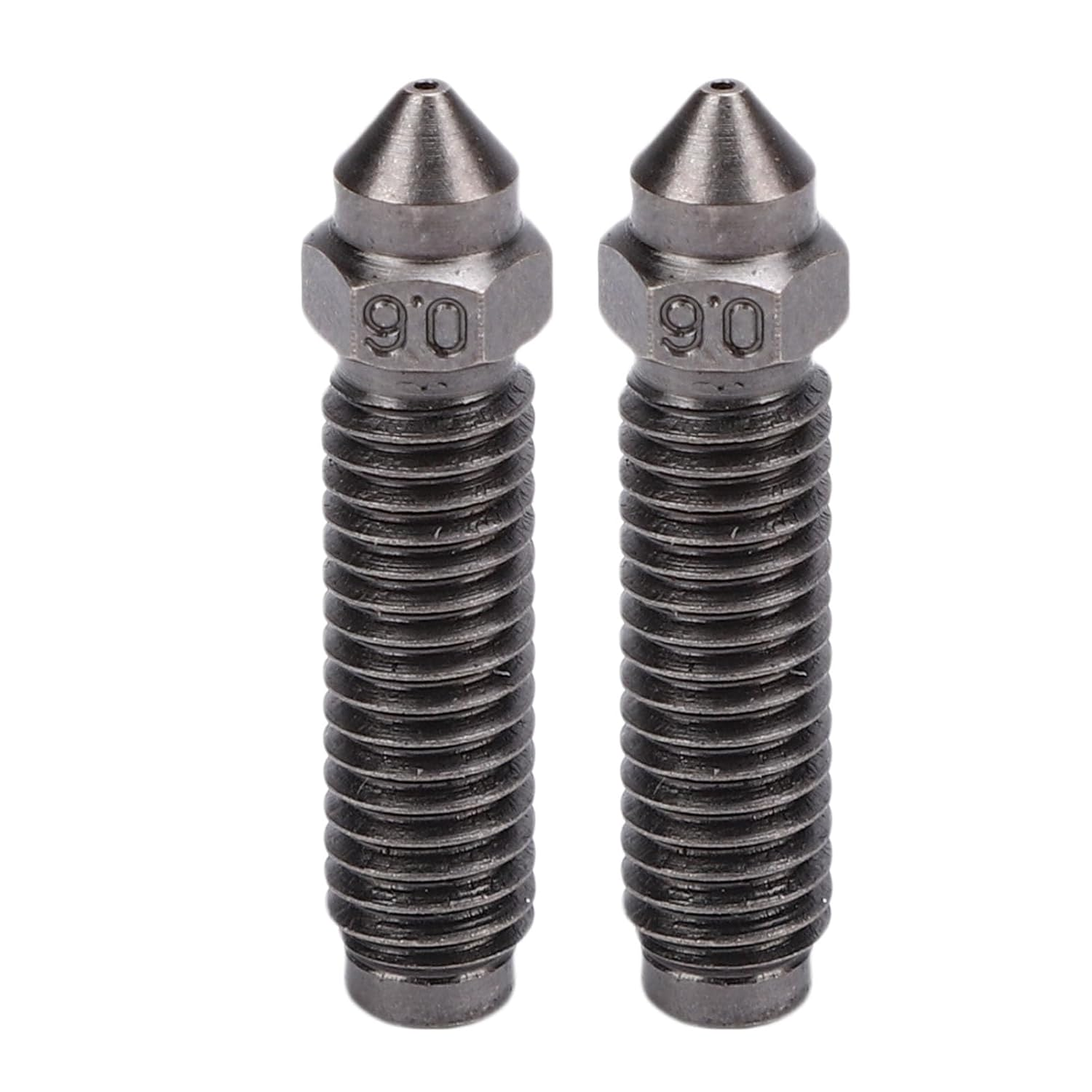 2Pcs 3D Printer Nozzle, Hardened Steel Extruder Carbon 0.6Mm Nozzle for ELEGOO with High Temperature Abrasion Proof image number 2