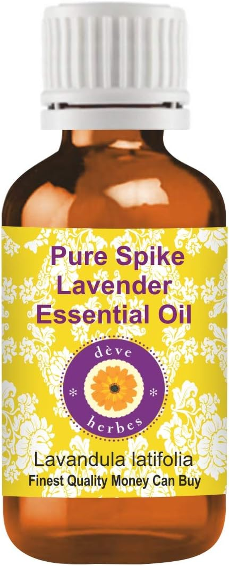 Deve Herbes Pure Spike Lavender Essential Oil (Lavandula Latifolia) 100% Natural Therapeutic Grade Steam Distilled 100Ml (3.38 Oz) image number 1