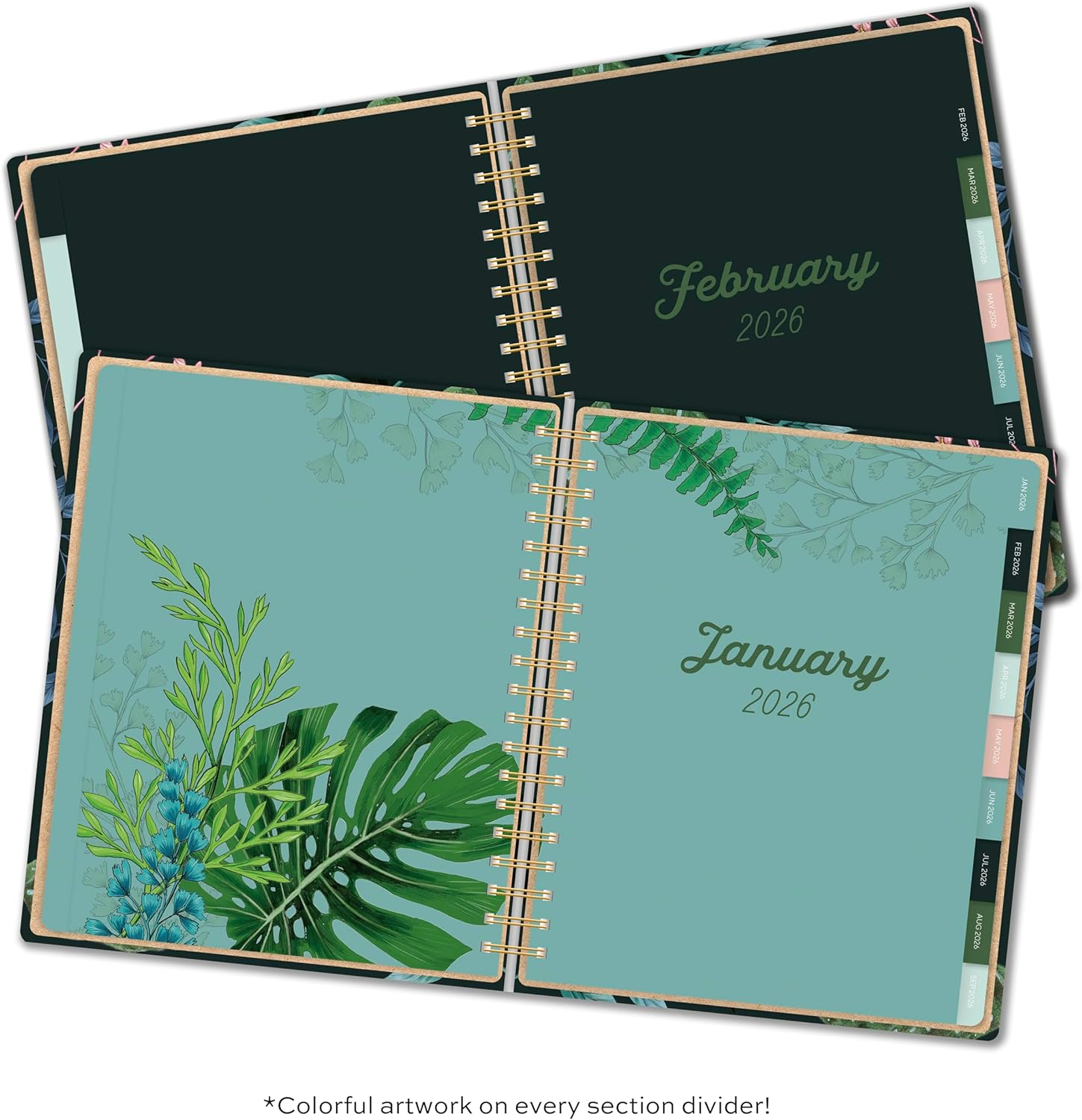 High Note 2026 Planner, 17-Month Weekly & Monthly Hardcover Planner by La Scarlatte: August 2025 to December 2026, 9" X 10" - Greenery - Fruits image number 3