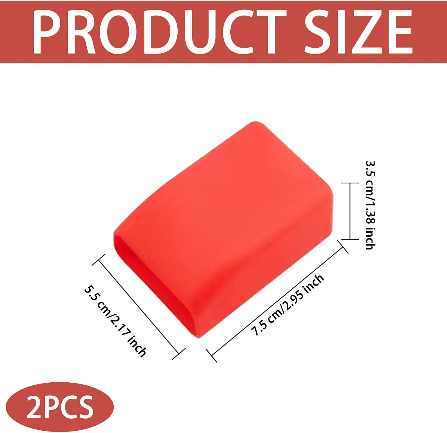 2Pcs Silicone Protective Cases for Car Seat Belt Buckles, Red Seat Belt Buckle Holder, Suitable for Children, Toddlers, the Elderly, Seat Belt Buckle Brackets, and Seat Belt Buckle Bracket Boosters image number 1