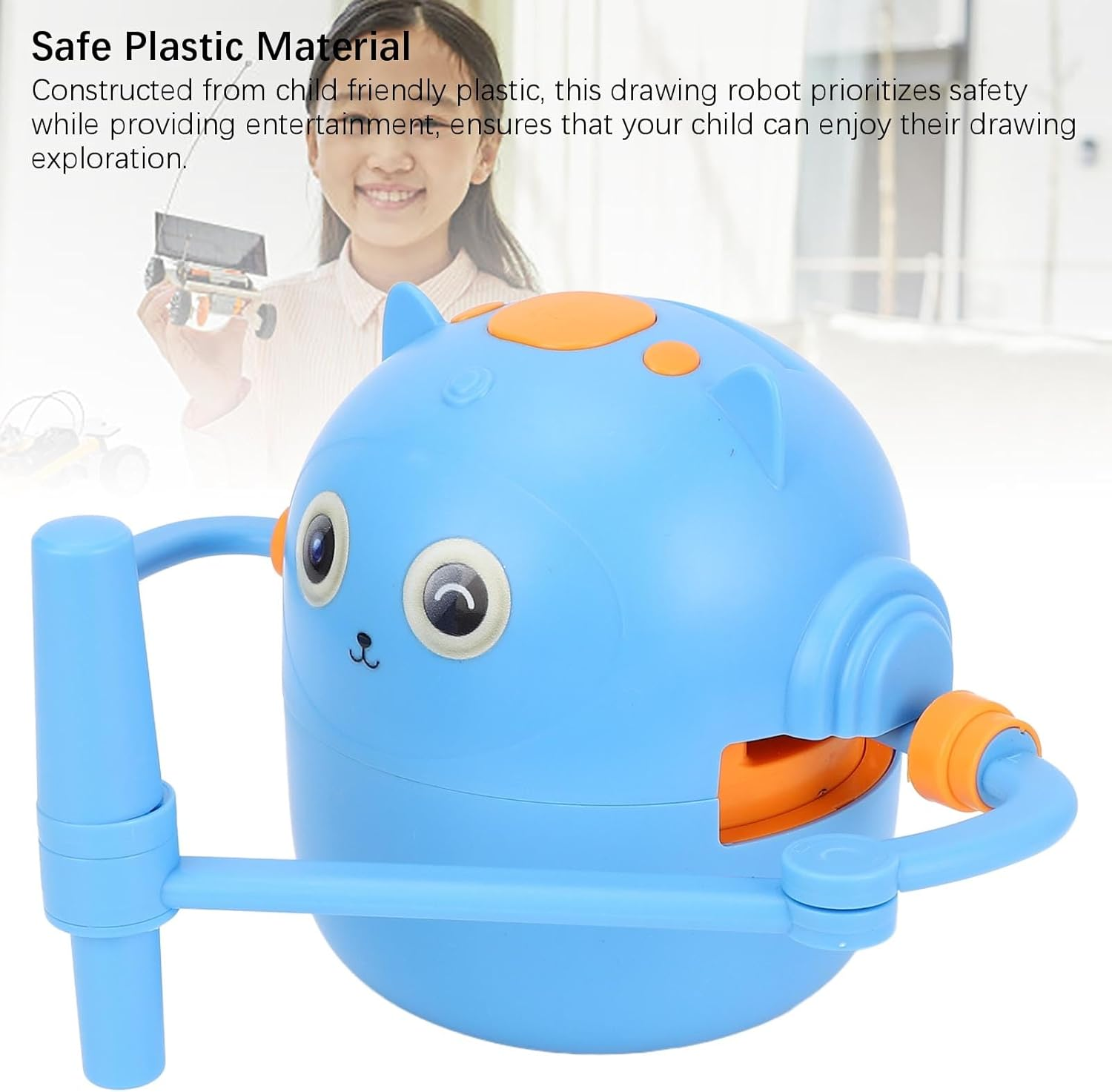 Interactive Educational Drawing Robot for Kids,Montessori Educational Drawing Toy,Drawing Learning Toy with 100 Word Cards for Kids Aged 5+ image number 1