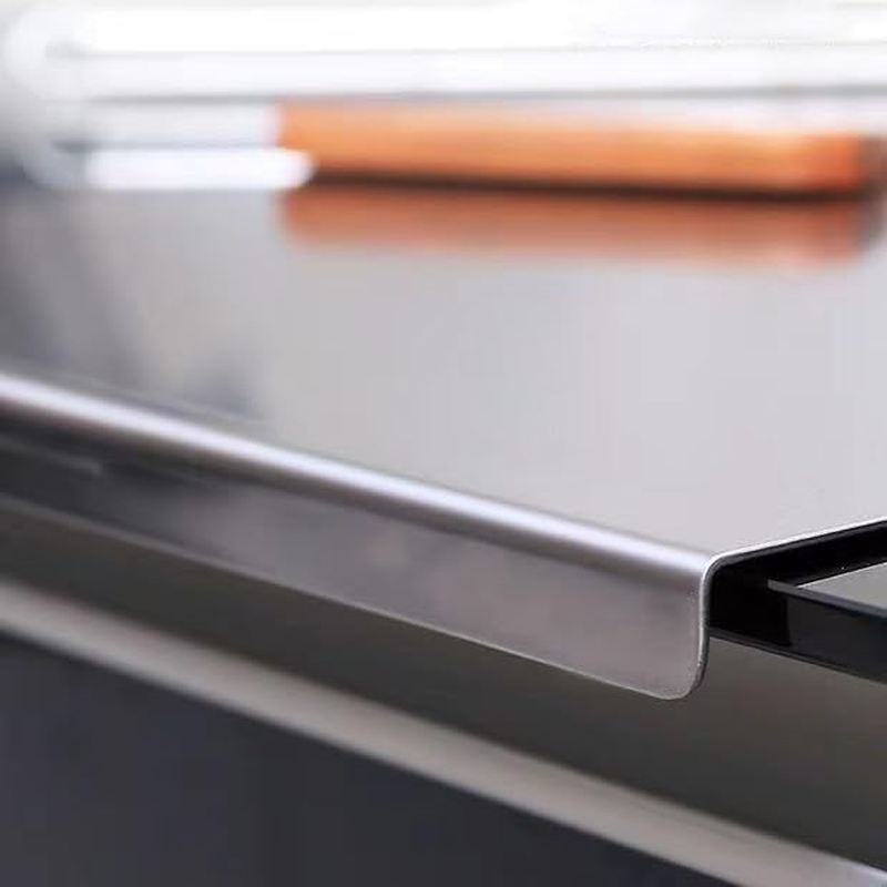 Cutting Board with Lip,304 Stainless Steel Cutting Board for Kitchen,L Shape Pastry Board,Kneading Board Cutting Mats,Stainless Steel Chopping Board Metal Cutting Board (40 * 50Cm/15.7 * 19.7In)) image number 5