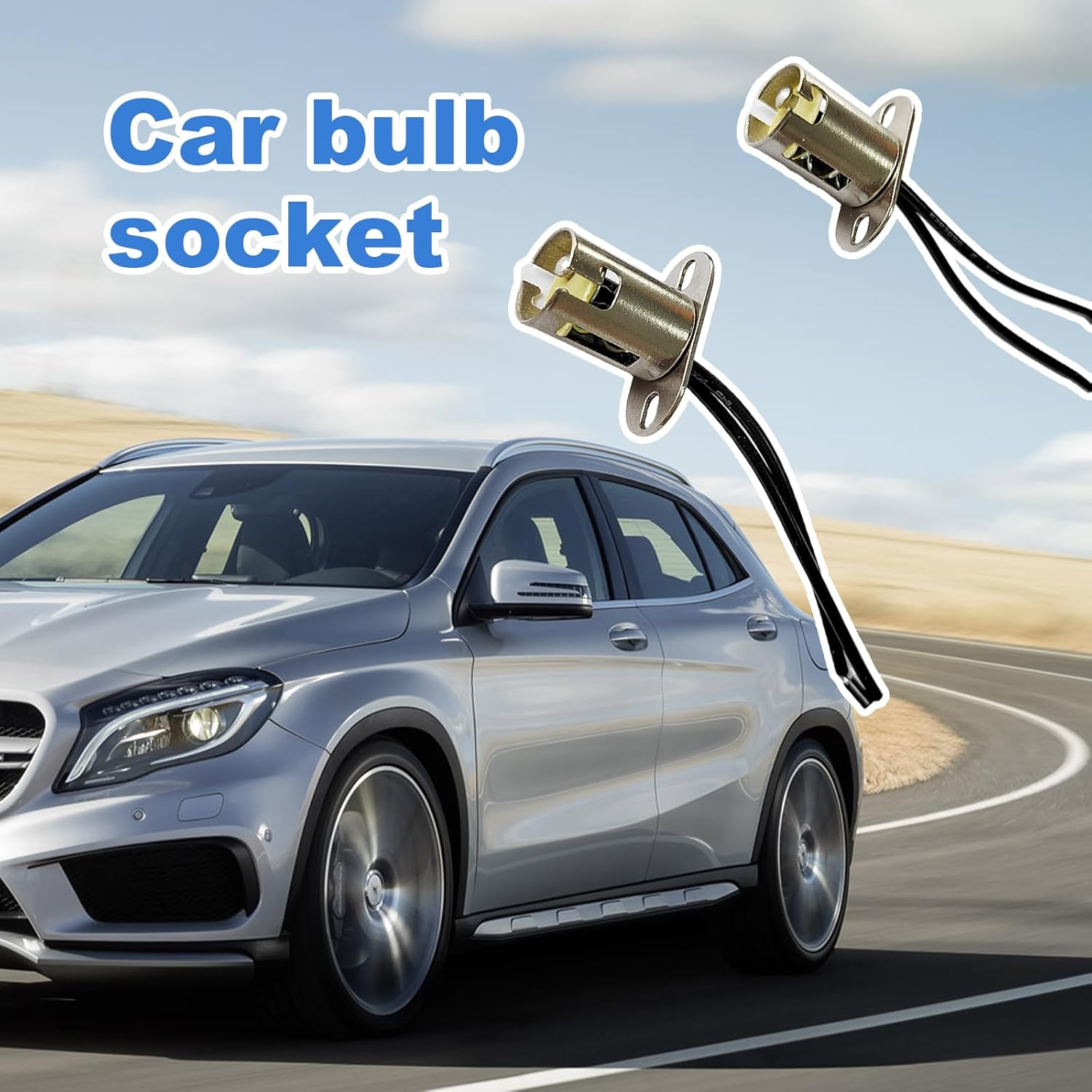 Augeny 2PCS Car Light Bulb Socket, BAY15D LED Bulb Light Lamp Socket Adapter, 1157 Light Bulb Socket Holder with Wire Connector, Automotive LED Bulb Socket for Car Truck (Short Bracket) - Ba15D-Short image number 2