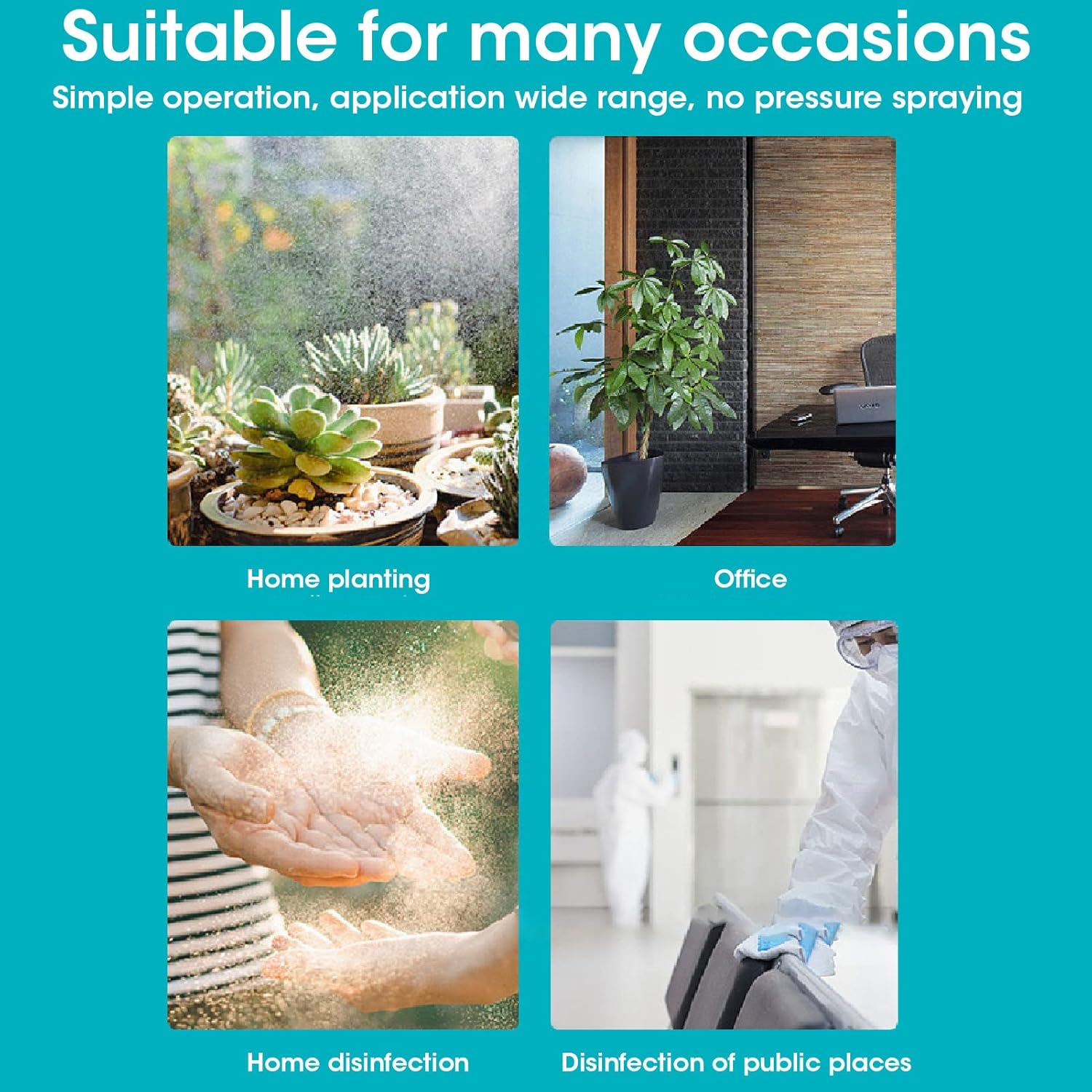 Automatic Garden Sprayer Bottles, Electric Watering Plant Spray Bottle Rechargeable 800 Mah Automatic Spray Rotating Nozzle for Garden (Green) image number 4