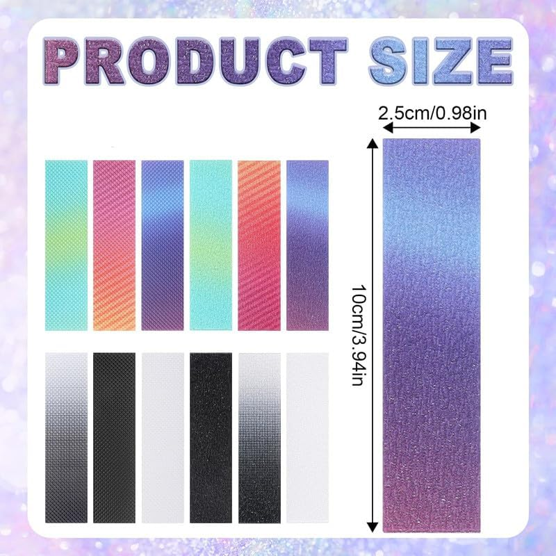 Sensory Sticker Rough Textured Strips, 24 Pieces Anxiety Textured Calming Sensory Strips,Anti Stress Tactile Rough Sensory Strip,Sensory Anxiety Sticker Calming Strip image number 5