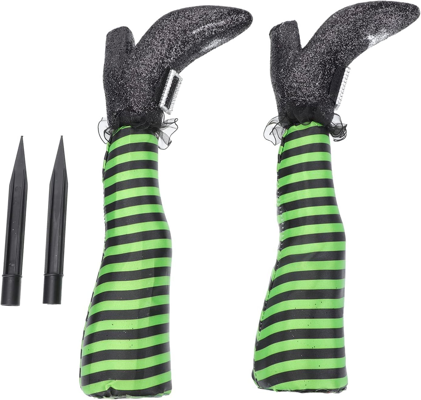 Witch Prop for Halloween 1 Pair Wicked Witch Legs Realistic Decoration Indoor/Outdoor, Halloween Legs Upside down Garden Decorations image number 1