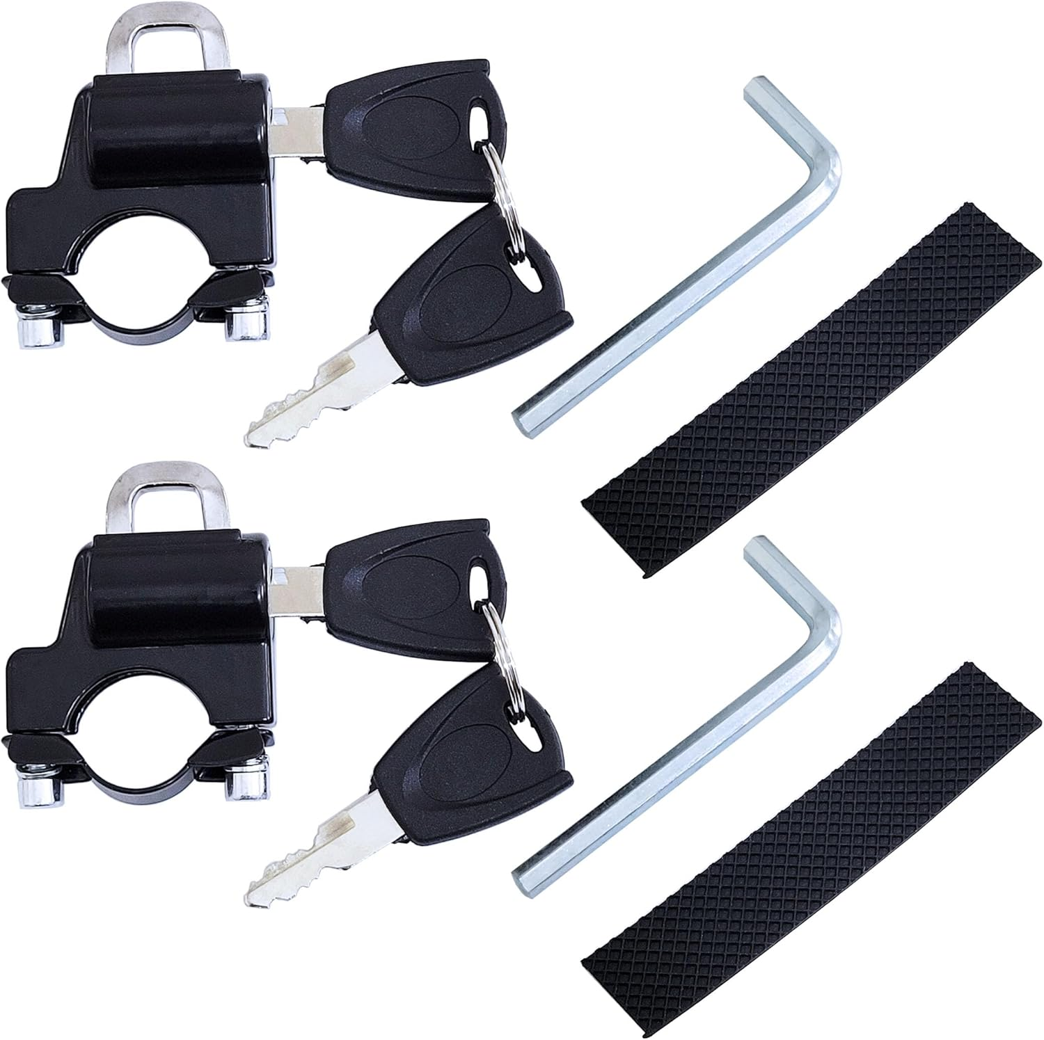 2X Motorcycle Helmet Security Lock Replacement Anti-Theft Fixed Multi-Function Lock Accessories with Key for Motorcycles Bicycles E-Bike image number 3