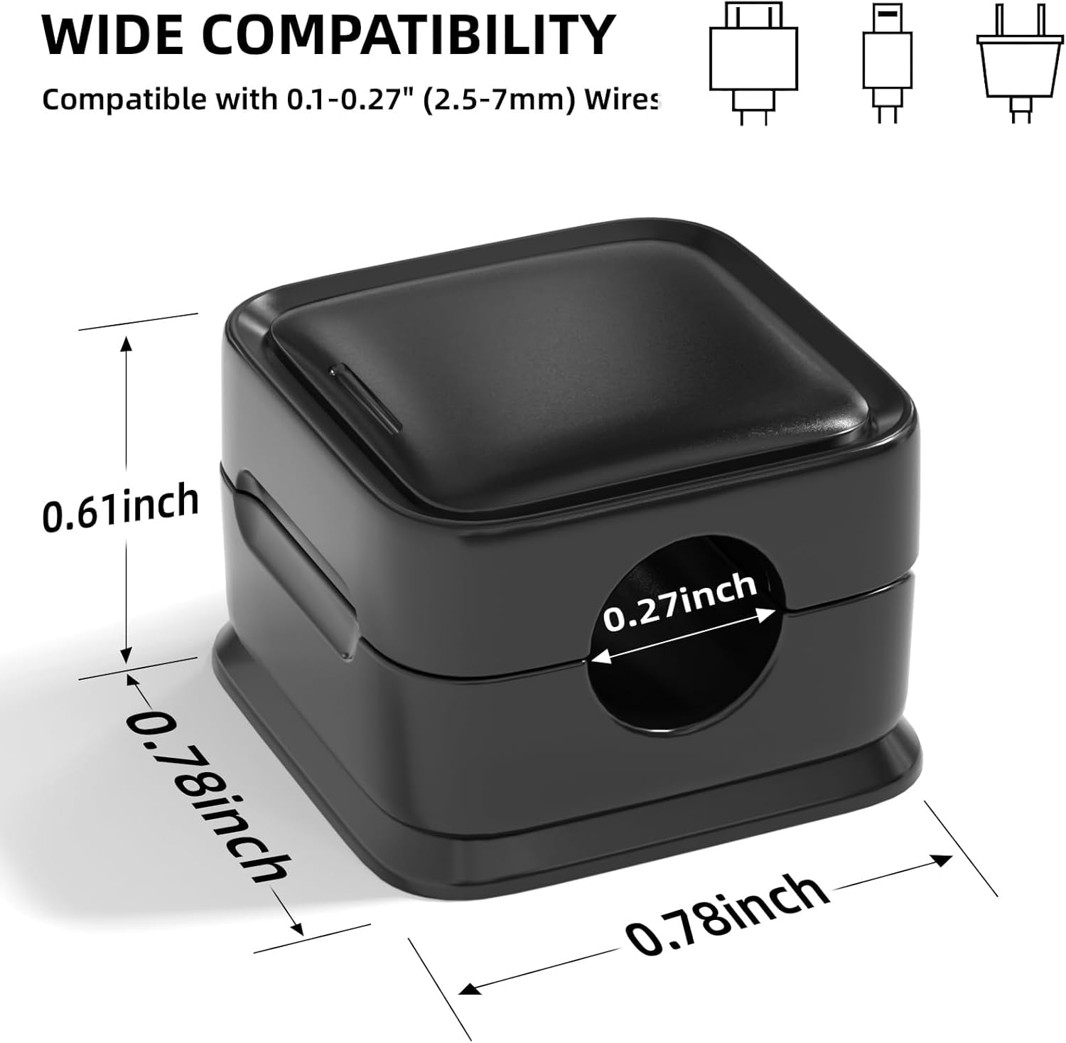 [16 Pack] Magnetic Cable Clips [Cable Smooth Adjustable] Cord Holder, under Desk Cable Management, Adhesive Wire Holder Keeper Organizer for Home Office Desk Phone Car Wall Desktop Nightstand (Black) image number 4