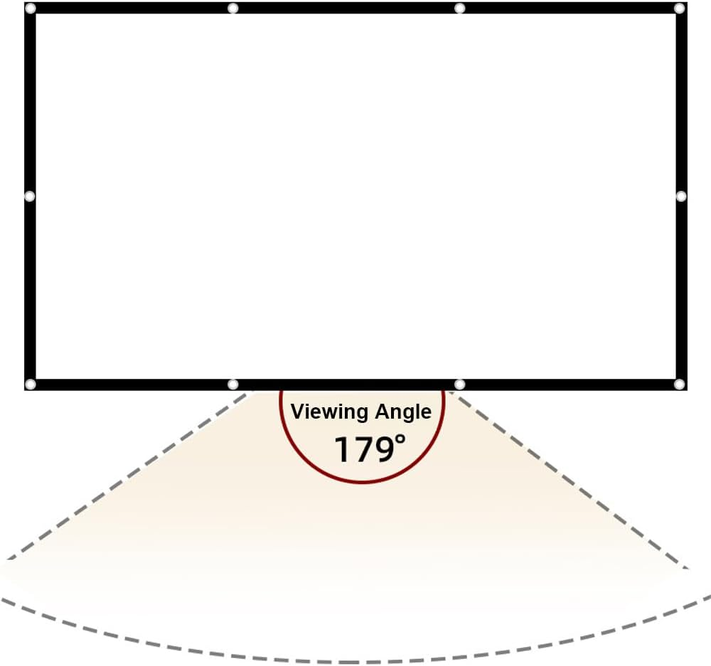 HPAMR Mini Projector Screen, Portable 60-Inch Foldable Projection Screen, 4K Movie Projector Screen, 16:9 HD Foldable Portable Movie Screen for Indoor and Outdoor Movie Nights, Presentations, Gaming image number 6