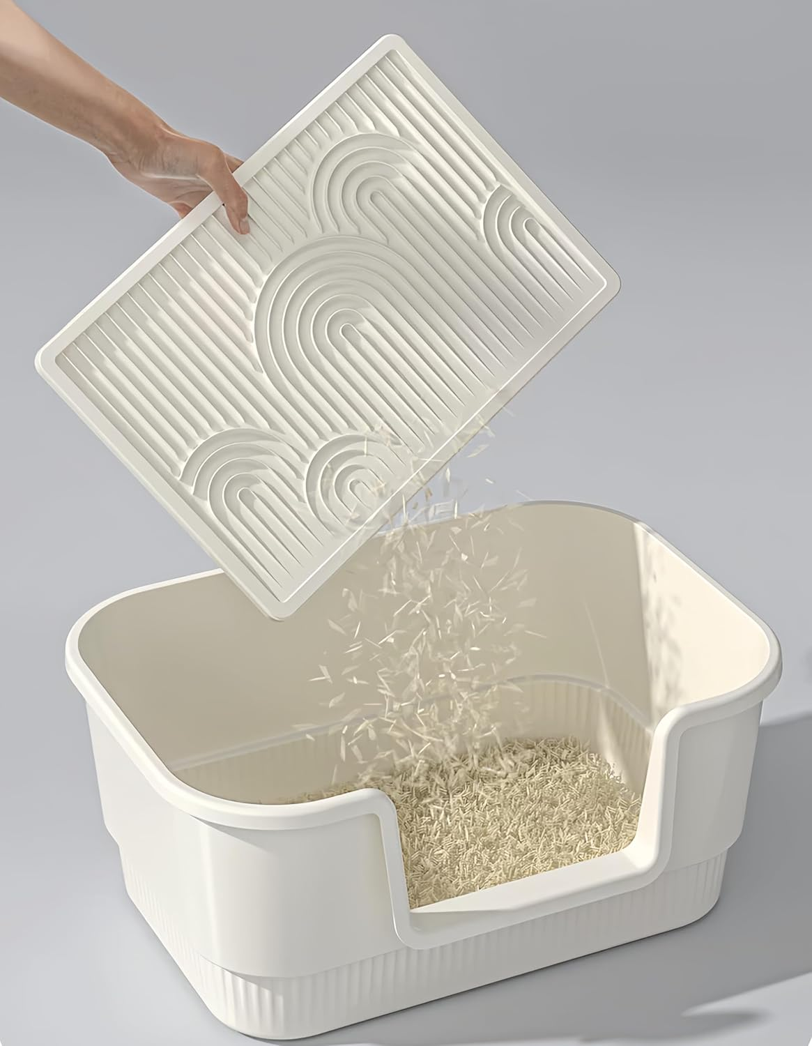 Cat Litter Mat &ndash; 16" X 11" &ndash; Non-Slip, Waterproof, Traps Litter from Paws & Box &ndash; Easy to Clean Mat &ndash; Ideal for Large Cats & Multi-Litter Box image number 1