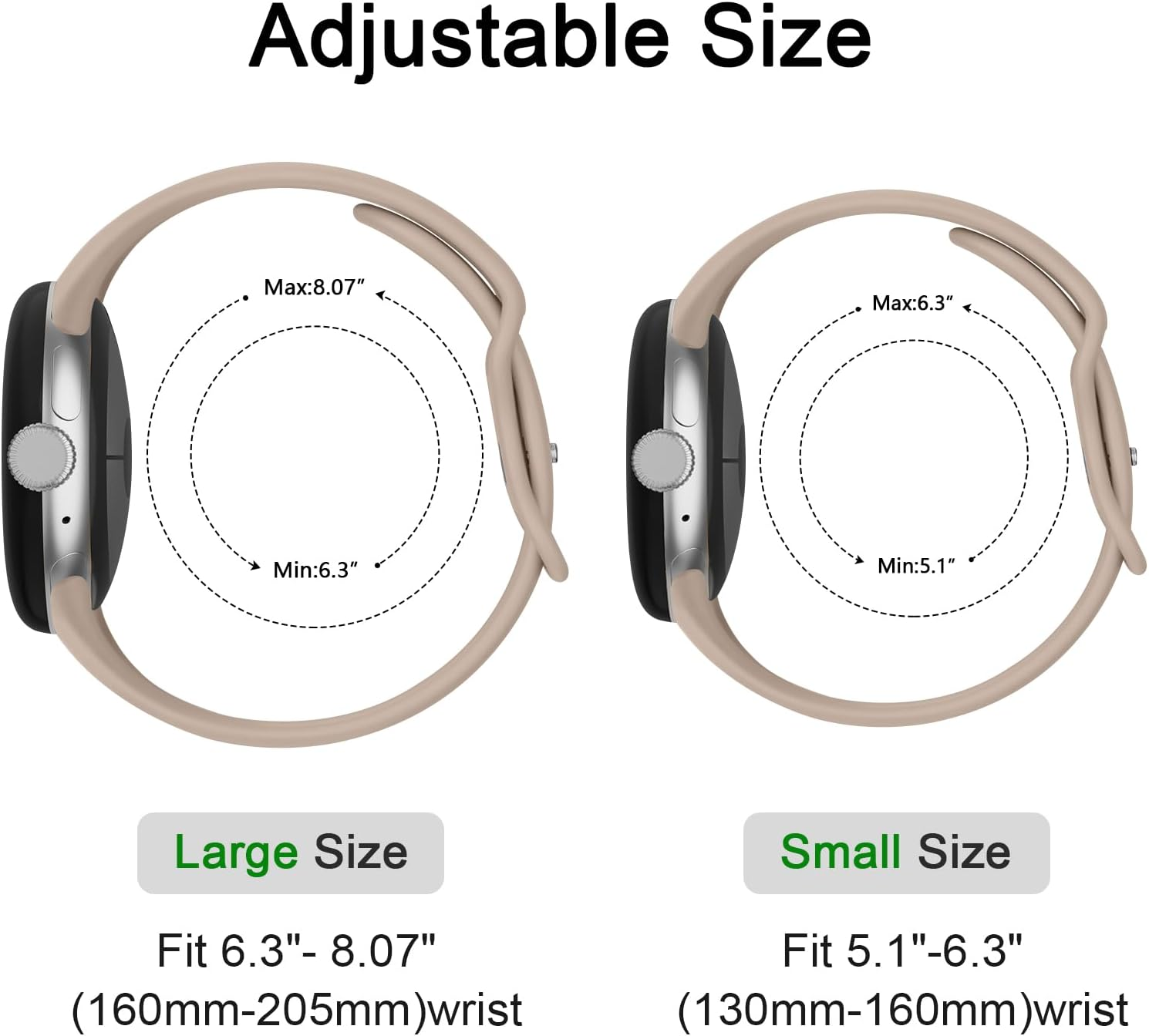 3 Pack Silicone Straps for Google Pixel Watch 3 41Mm Bands/Pixel Watch 2 Band Women Men, Comfortable Adjustable Sports Replacement Strap for Google Pixel Watch 3 41Mm/2/1