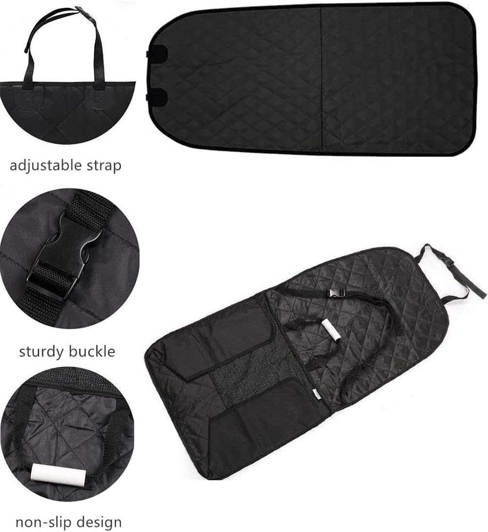 Front Pet Seat Cover Skyour Protector for Dogs Cats Car Nonslip Scratchproof Waterproof Washable Pets Front Seats Covers for Cars Trucks Suvs Vans (Black) image number 6