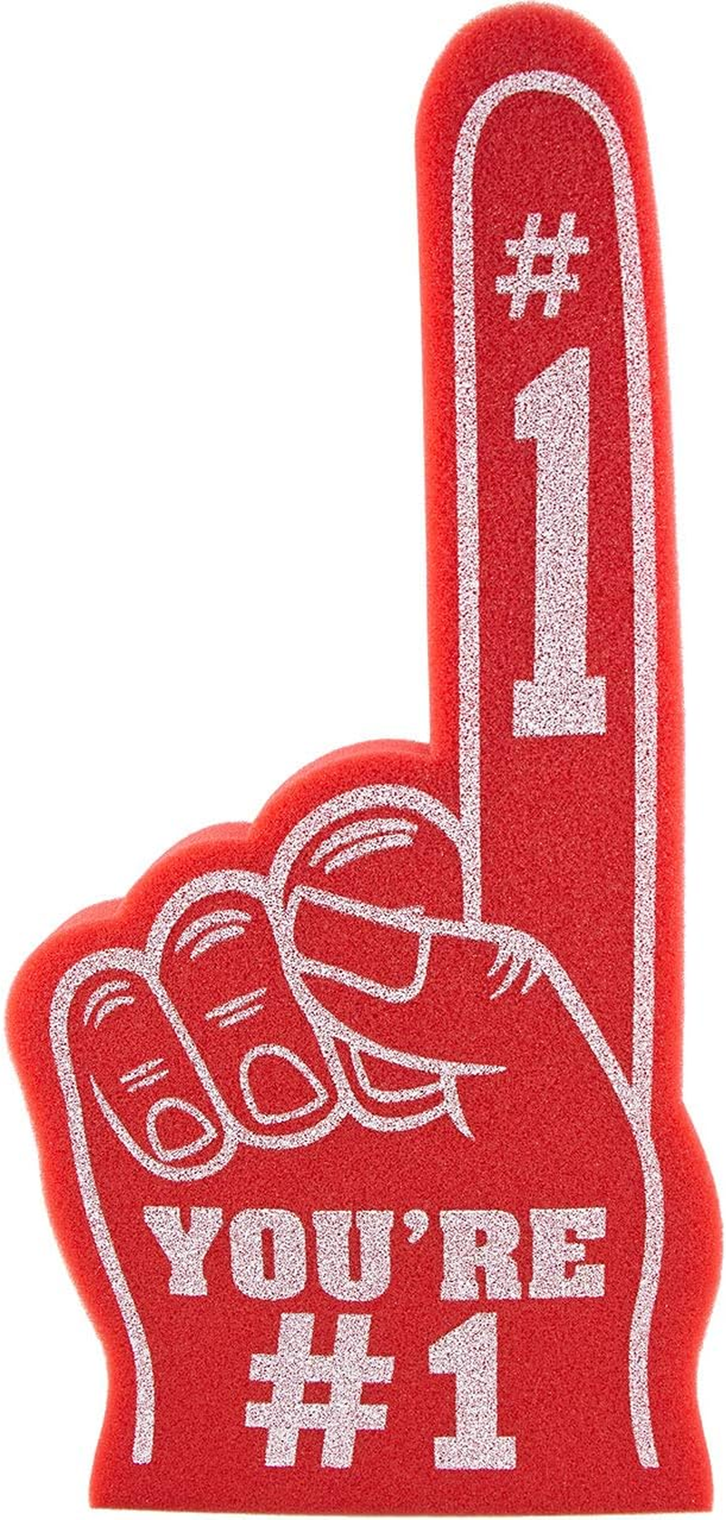 Giant Foam Finger 18 Inch- You'Re Number 1 Foam Hand for All Occasions - Cheerleading for Sports - Exciting Vibrant Colors Use as Celebration Pom Poms- Great for Sports Events Games School Business - Black image number 6