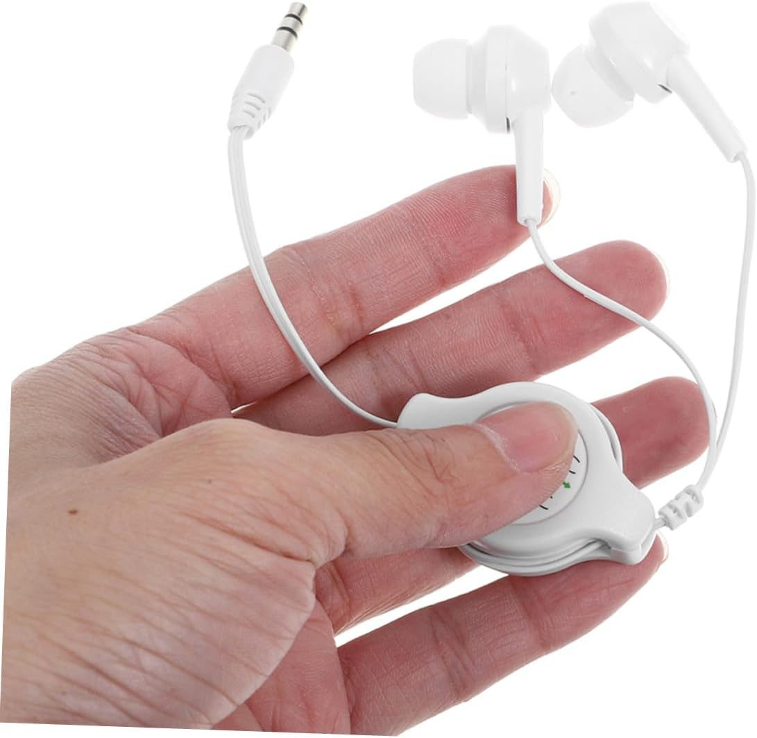 LIGIGWASH Retractable Earphones Dual Retractable Earplugs Portable Earbud Headphones Comfortable Design Noise-Isolating In-Ear Sports Headphones for Travel and Daily Use image number 1