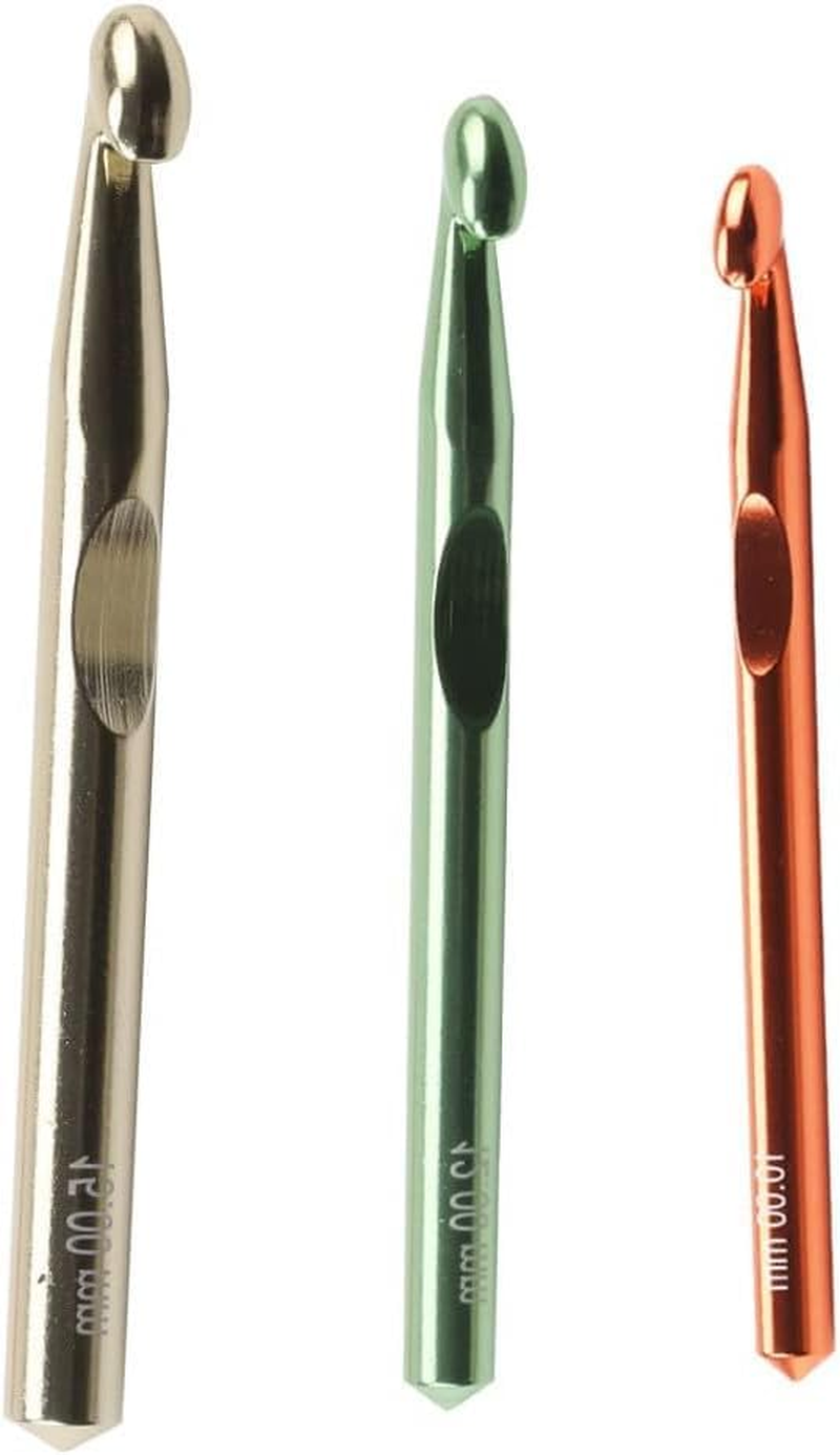 Large Size Metal Crochet Hooks Set, 3Pcs Large Aluminum Crochet Hooks,Large Size Metal Crochet Hook Large Aluminum Crochet Hooks,Aluminum Crochet Hook Metal Crochet Hooks,Large Aluminum Crochet Hooks