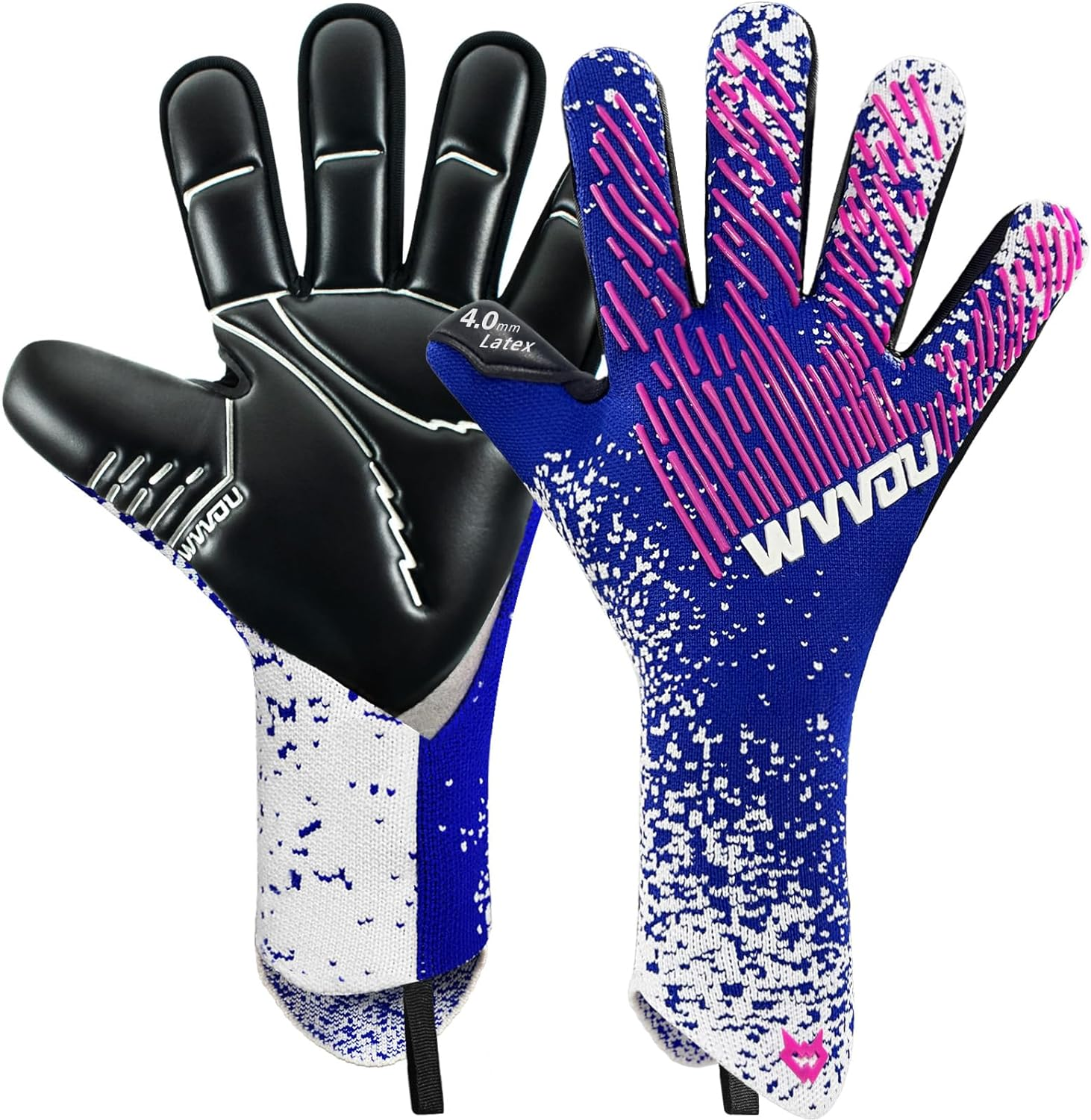 WVVOU Soccer Goalie Gloves Youth Adults, High Performance Goalkeeper Gloves, Breathable Soccer Gloves, 4+3Mm Super Grip for the Toughest Saves