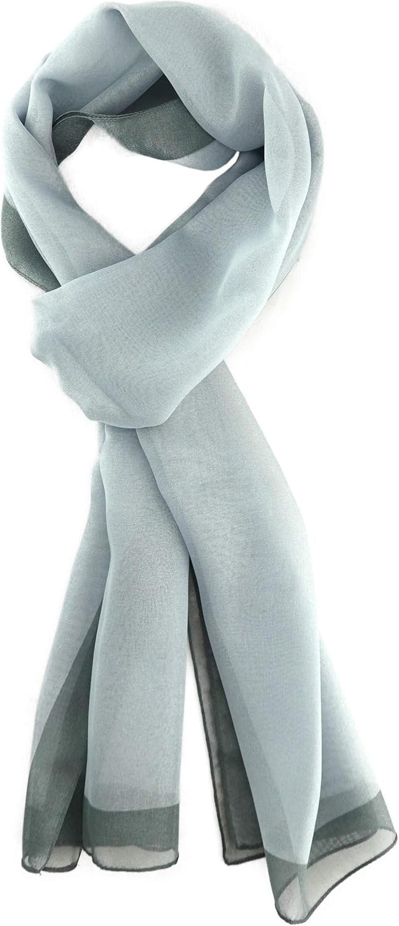 Tigertie Women'S Chiffon Scarf in Plain Colour - Scarf Size 160 Cm X 36 Cm - Made in Italy - Beige Ochre image number 3