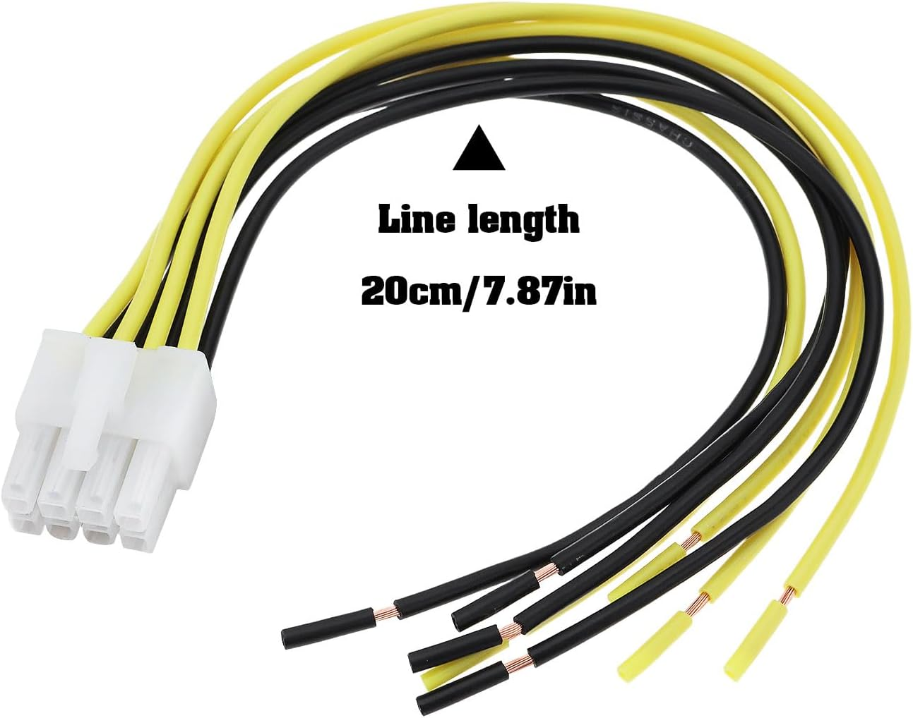 Car 8-Pin Speaker Wire Harness High Level Input Plug Compatible with Alpine Amplifier MRV V12 V-Power Flex (20Cm) image number 1