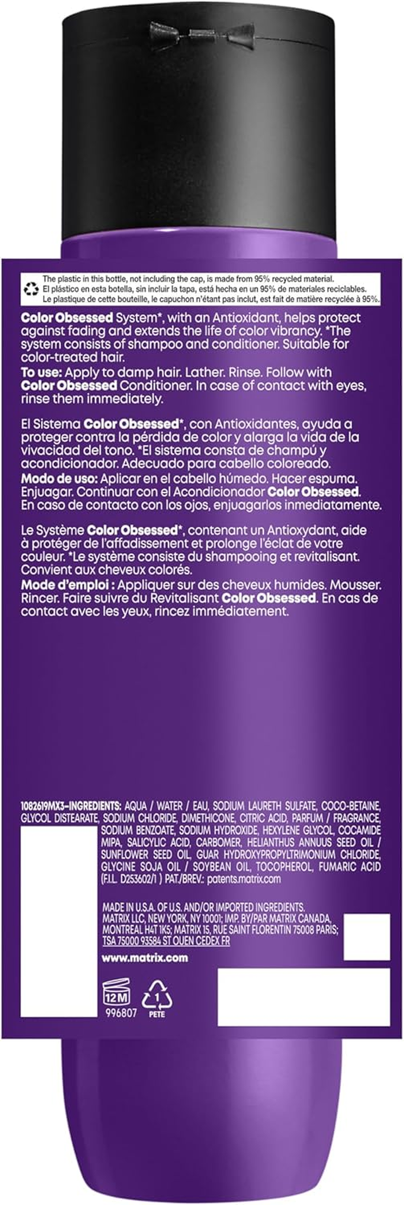 MATRIX Total Results Color Obsessed Antioxidant Shampoo | Enhances Hair Color & Prevents Fading | for Color Treated Hair image number 2