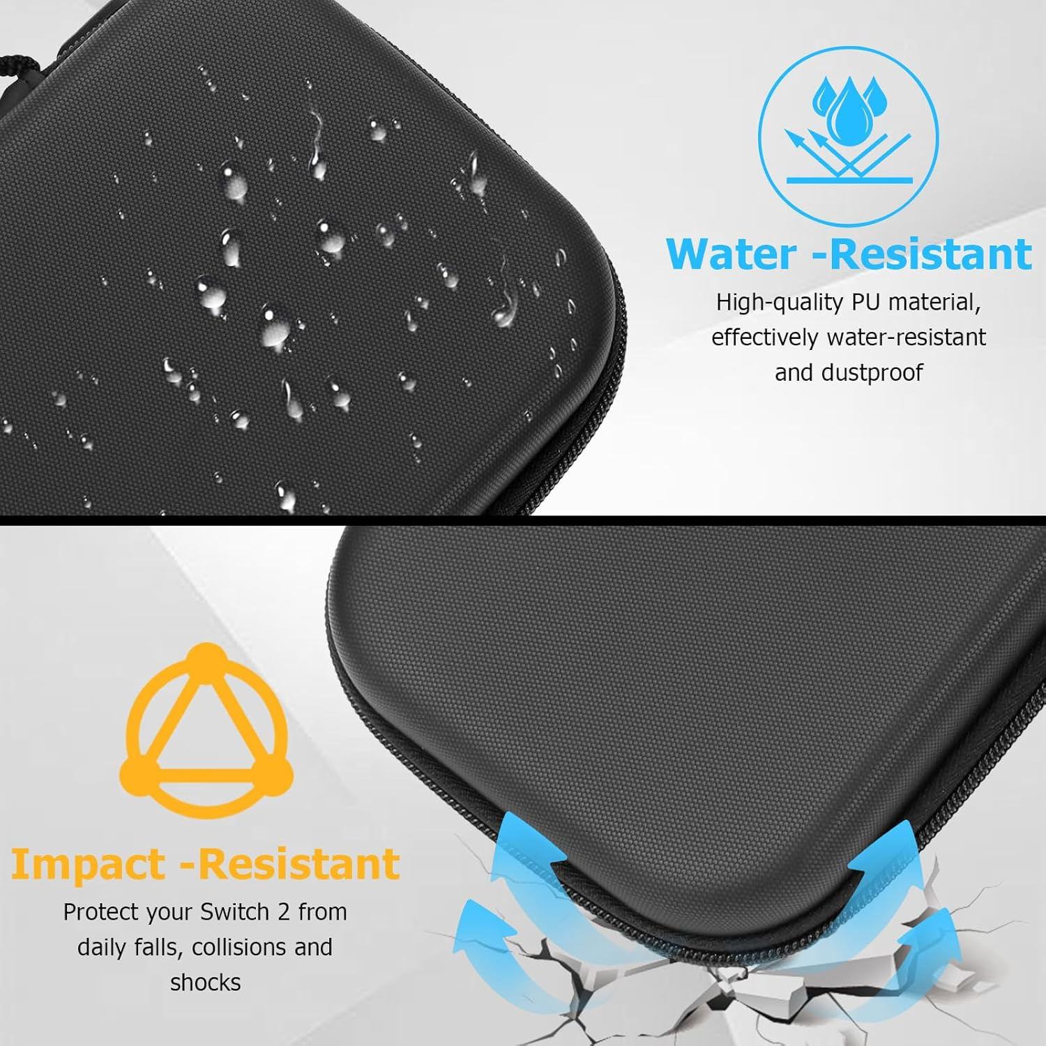 Carrying Case Compatible with Nintendo Switch 2 (2025), Protective Travel Case with 10 Game Cartridge Slots for Charger and Switch 2 Accessories image number 3