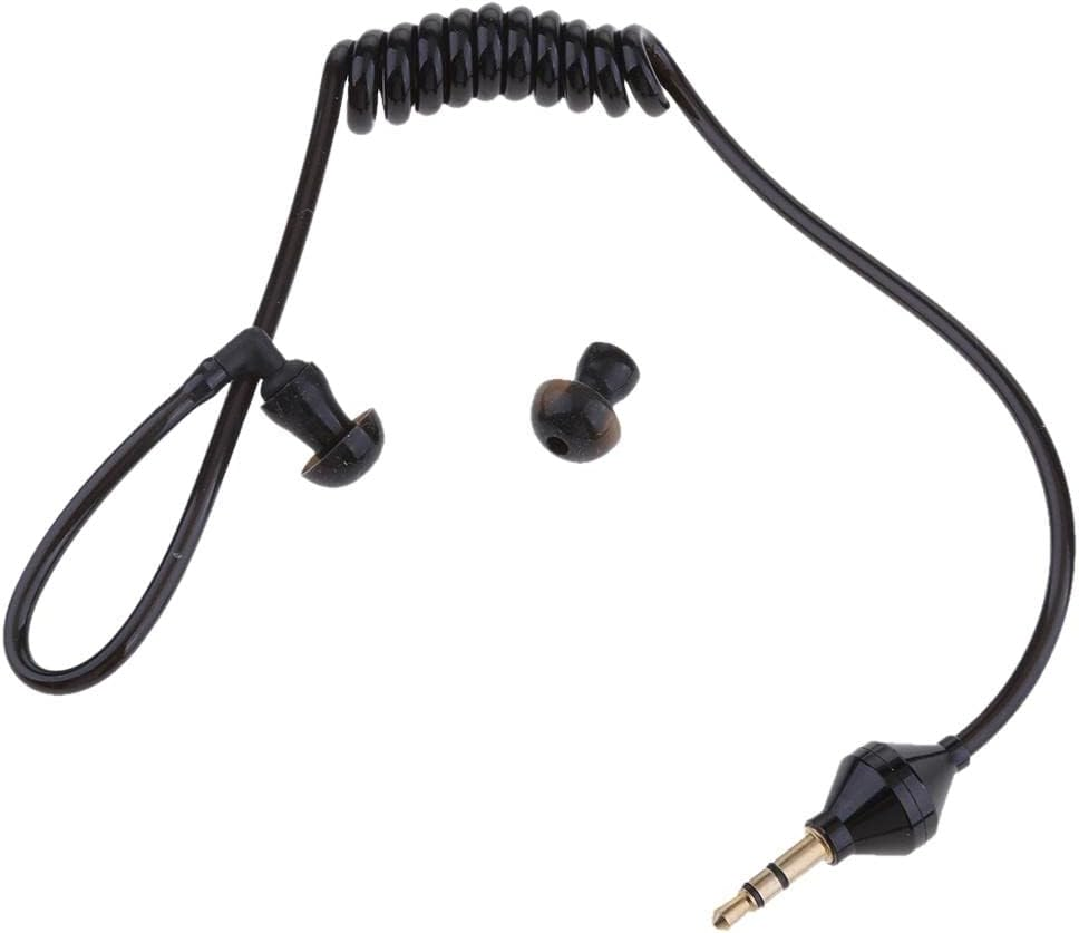 3.5Mm Mono Headset Earphone Stereo Air Tube Mic Earpiece Lightweight Black image number 3