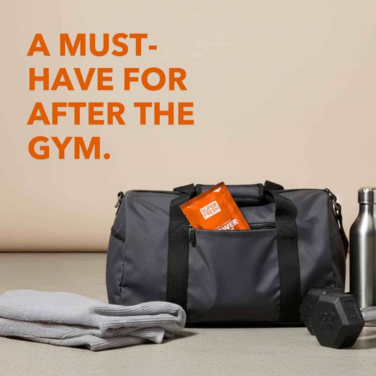 Super Fresh Shower Wipes Large Citrus & Cedar Body Wipes for No Rinse Bathing Personal Hygiene Gym Travel or Camping Enriched with Aloe and Vitamin E 10 Individually Wrapped Disposable Sheets image number 2